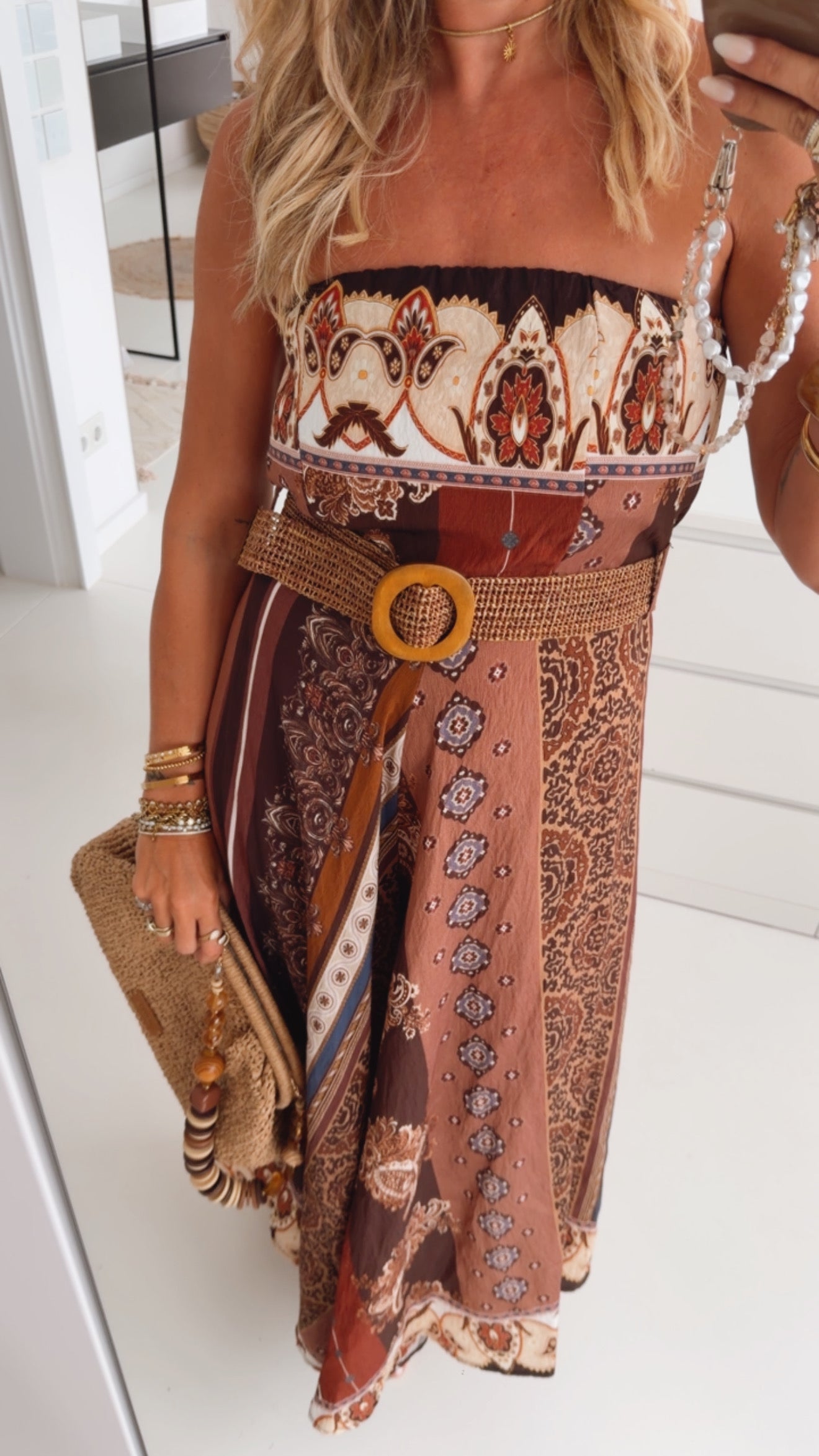 Bandeau Jumpsuit Pattern Mix