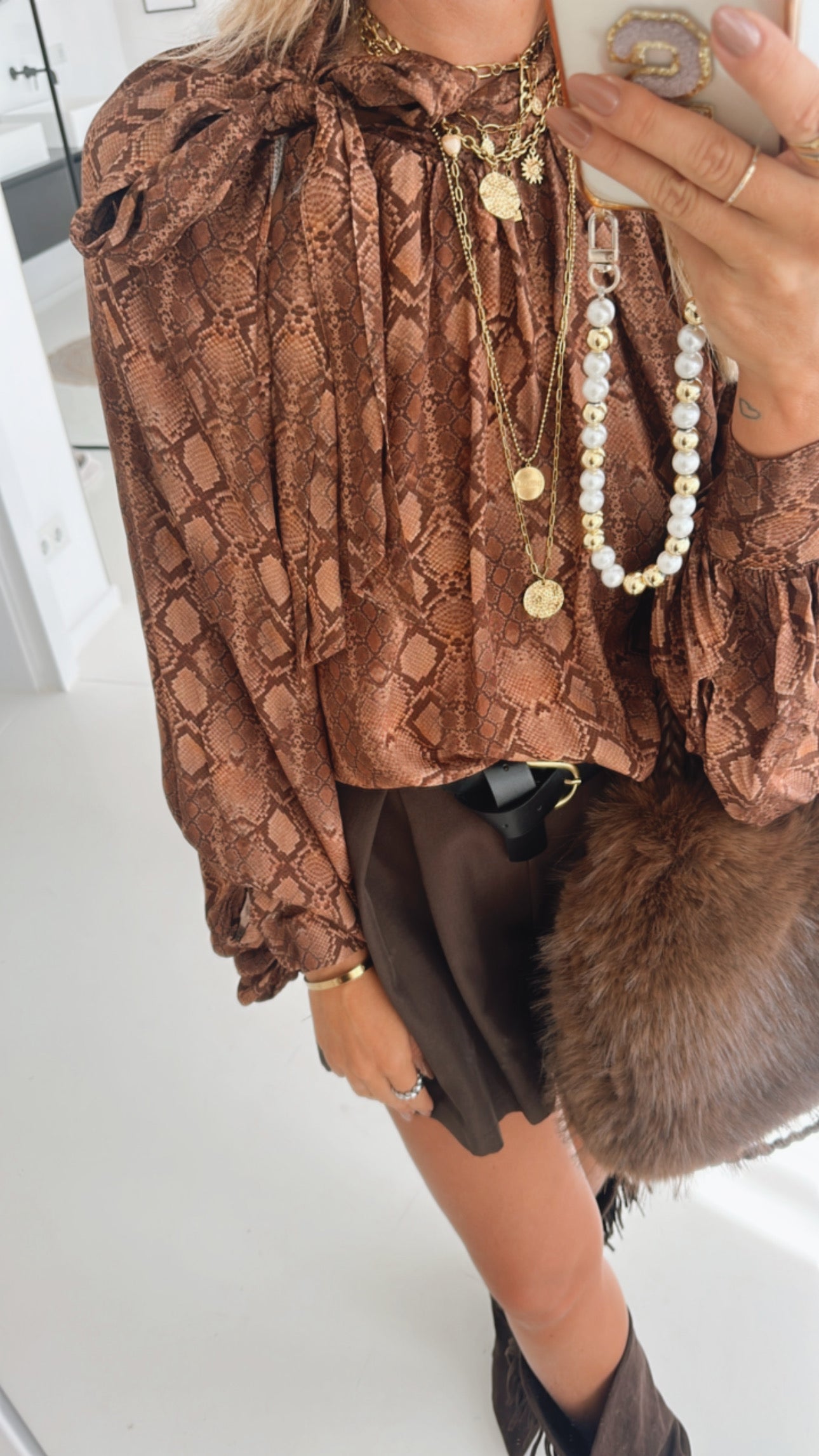 Snake Bluse Loosearm mit Schluppe