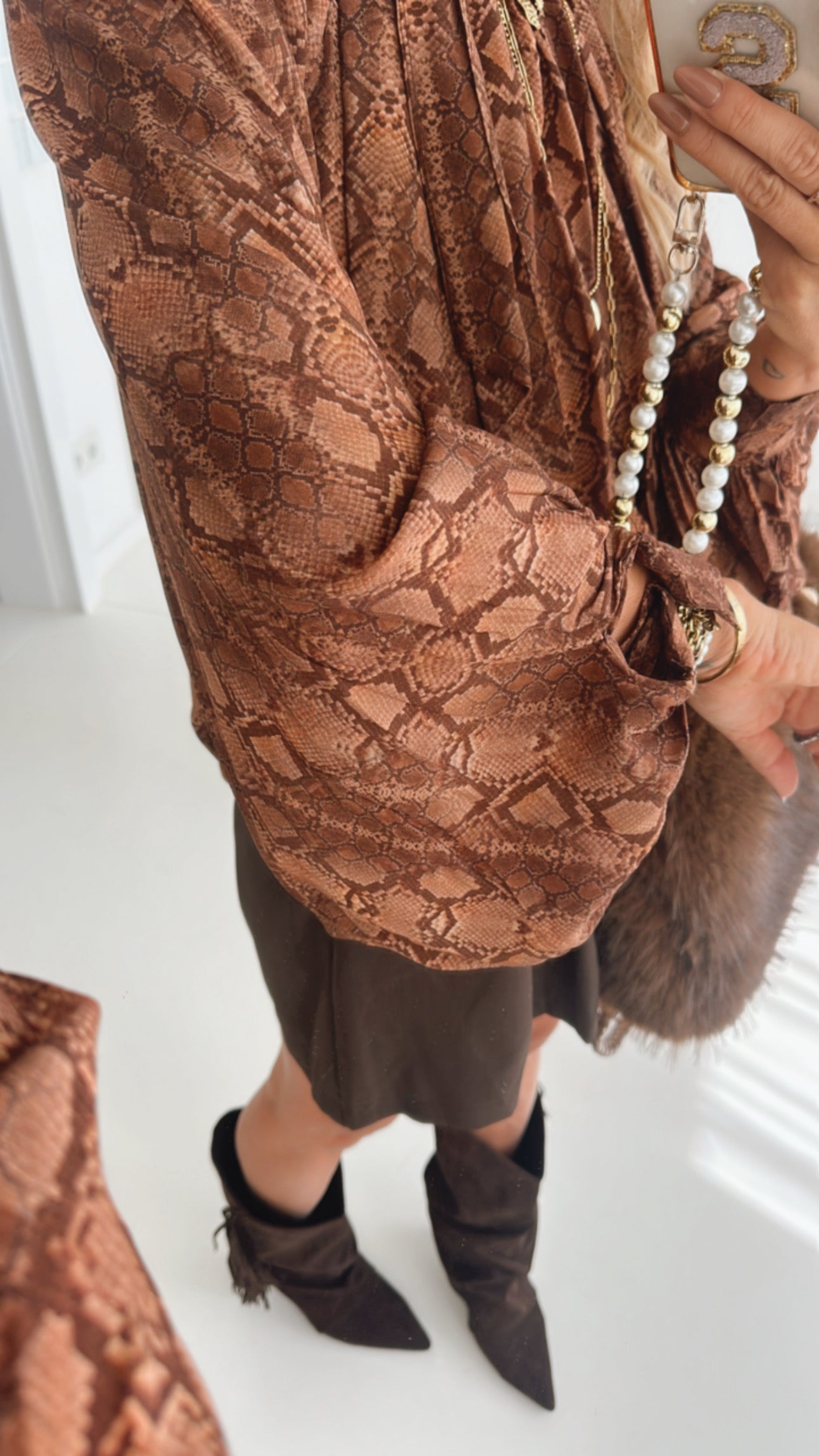 Snake Bluse Loosearm mit Schluppe