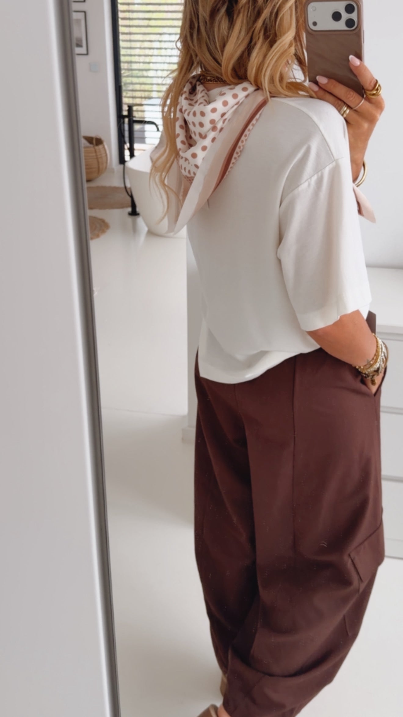 Boxy T-Shirt mit Tuch