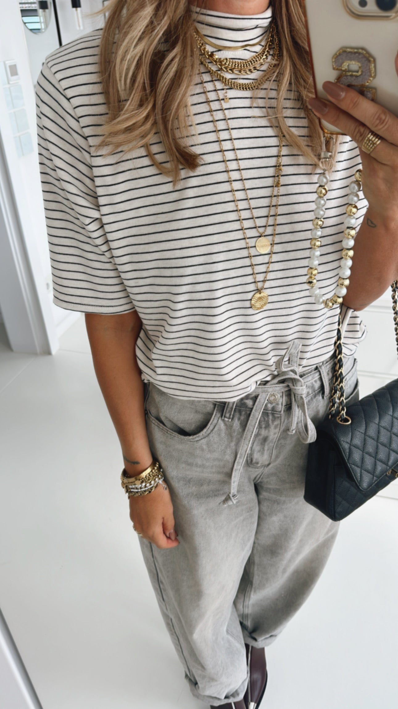 Turtleneck Shirt Stripes