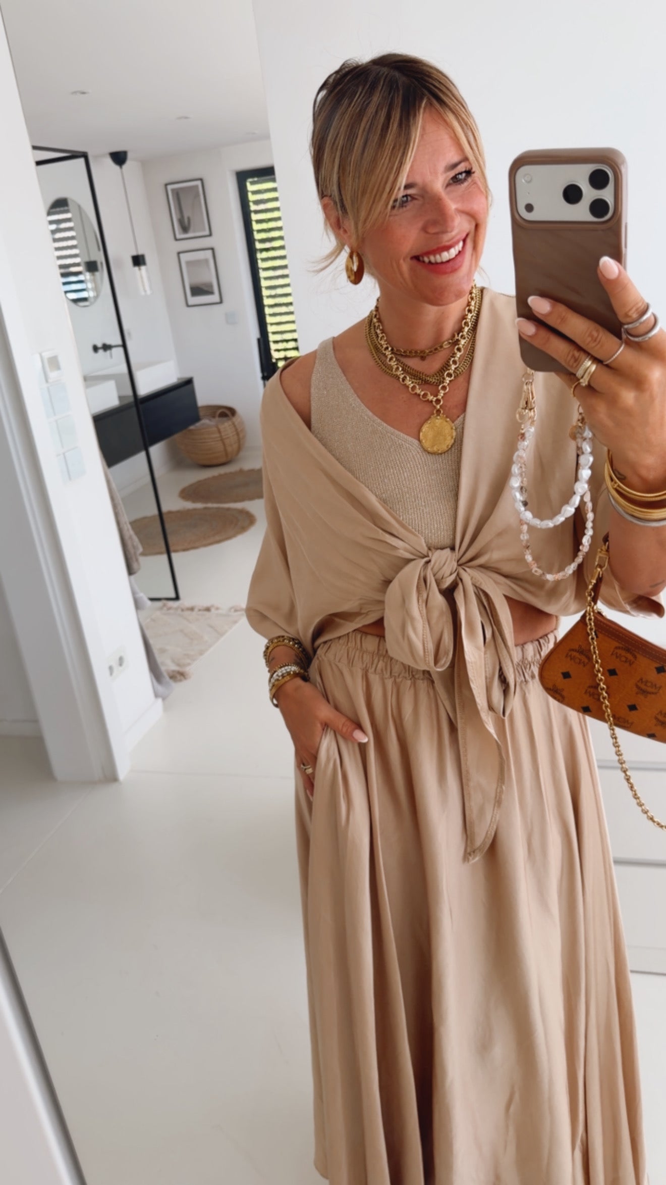 Wickel Jacke Seidenoptik