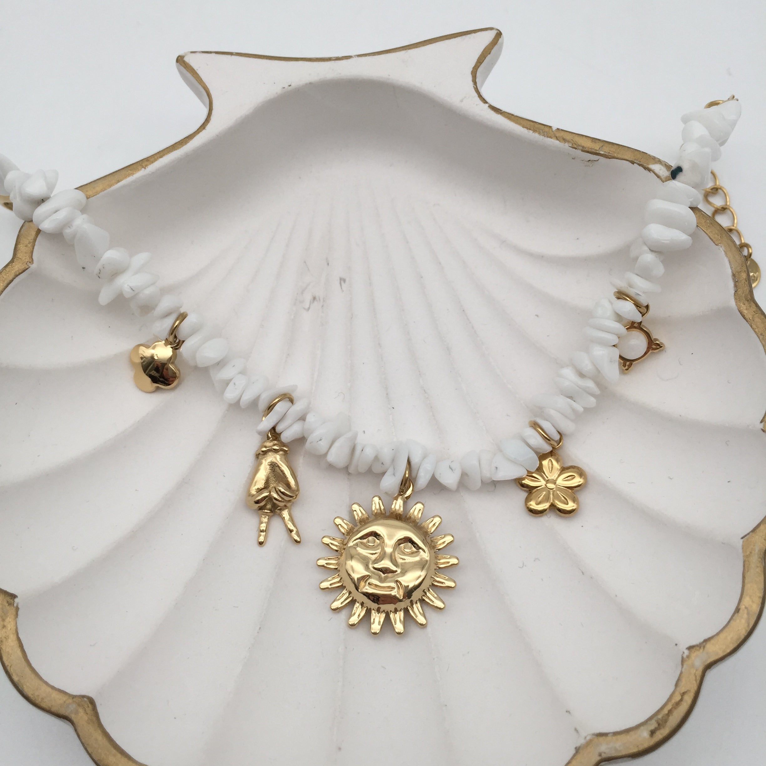 Armkette White Stone Charmes