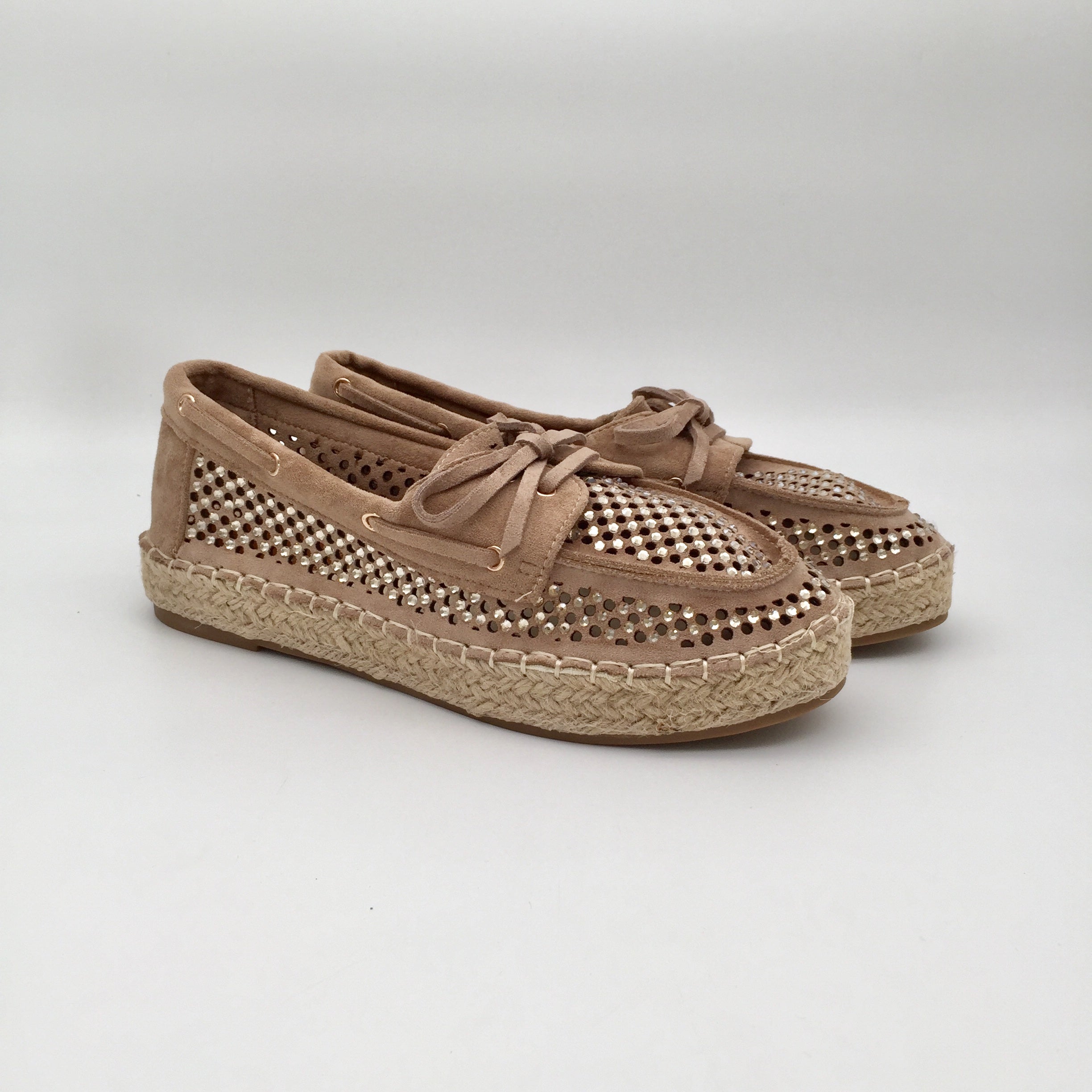 Halbschuhe Glitter Netz