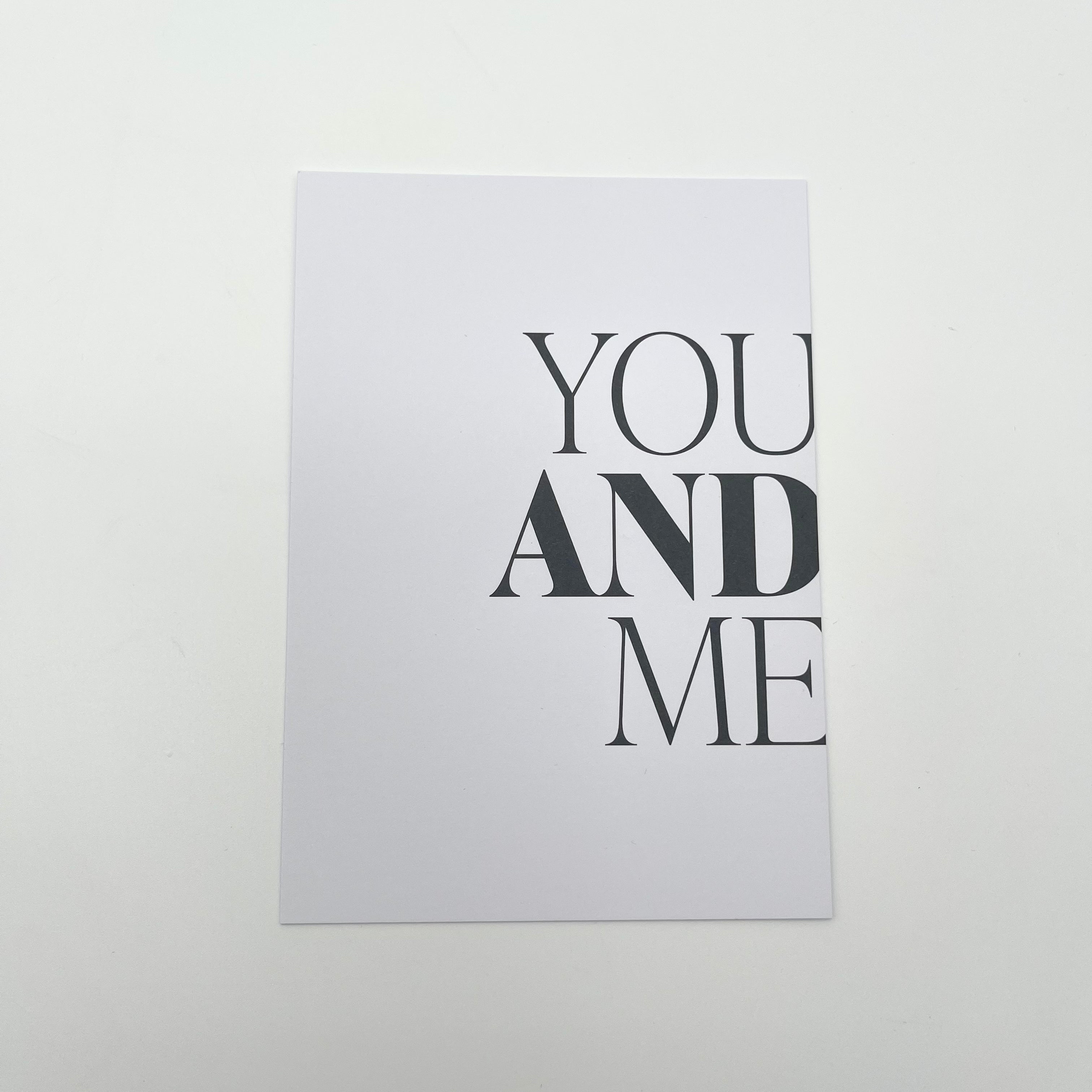 Postkarte YOU AND ME