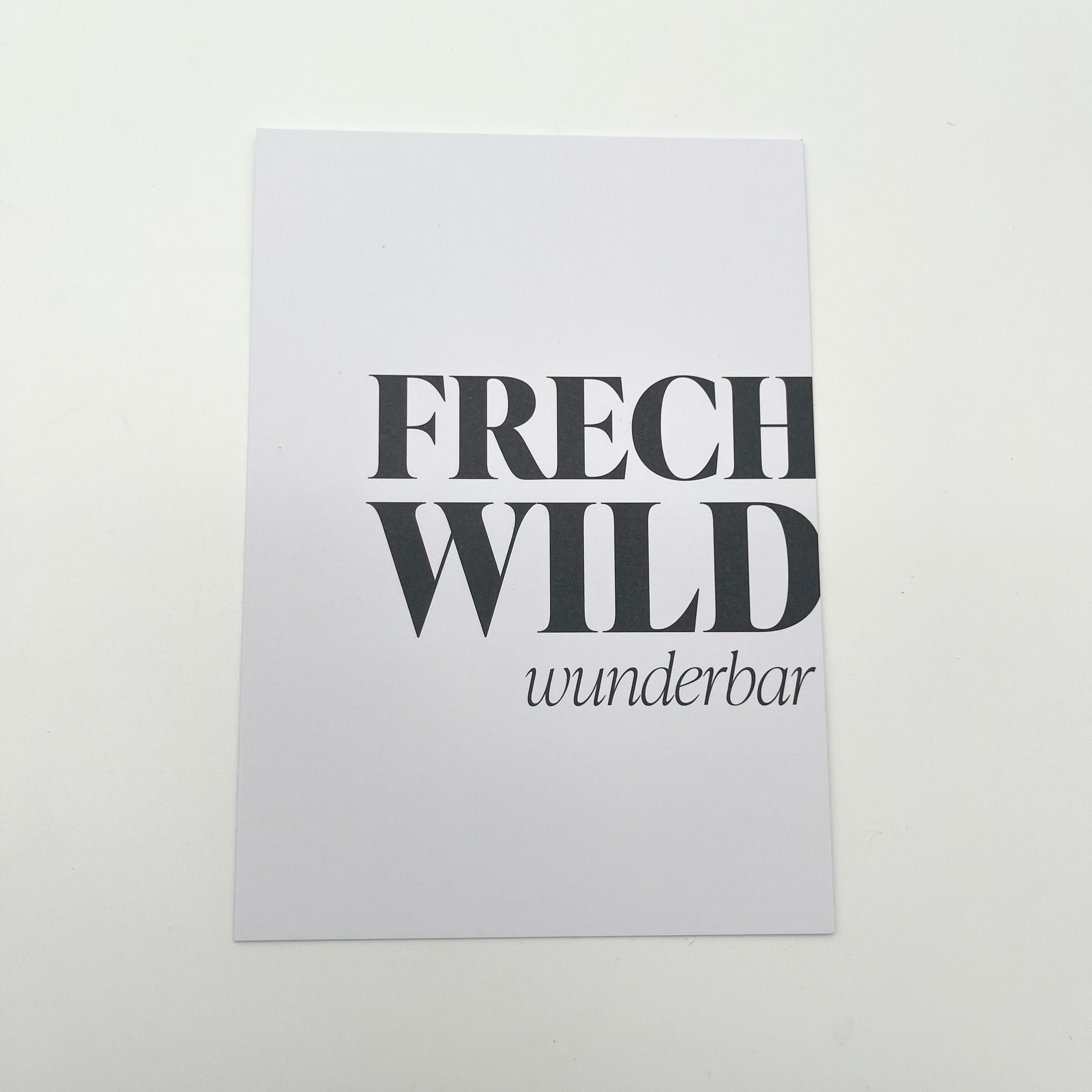 Postkarte FRECH WILD WUNDERBAR