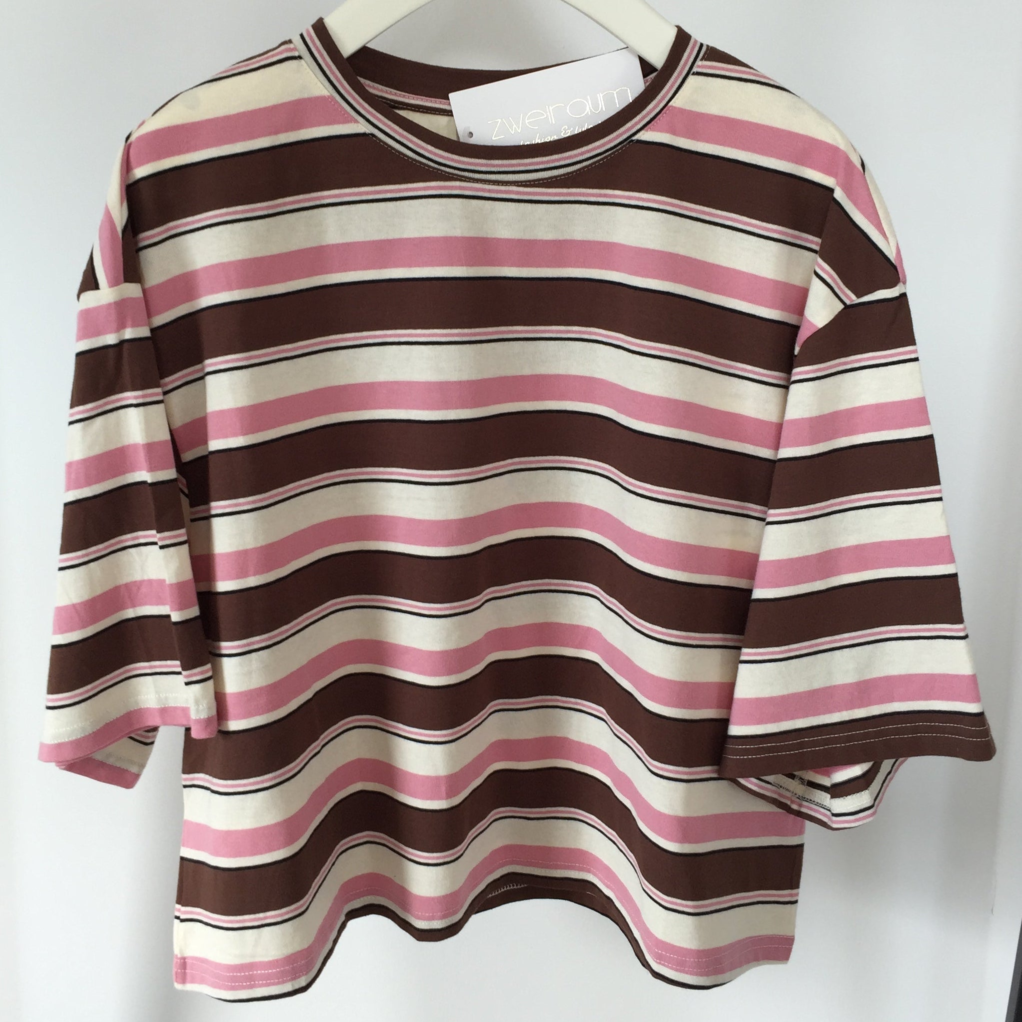 Cropped T-Shirt Streifen