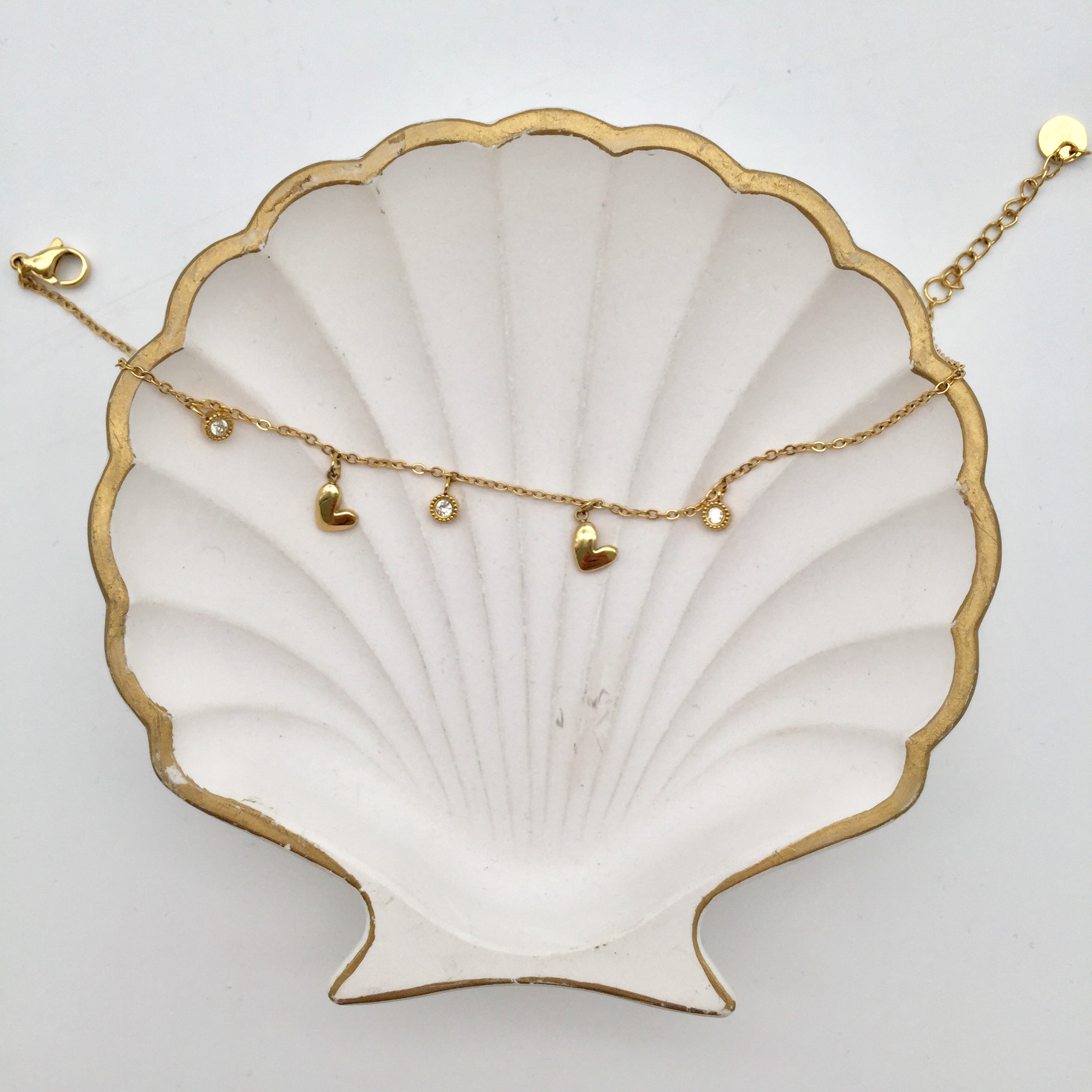 Fußkette Sparkling Hearts