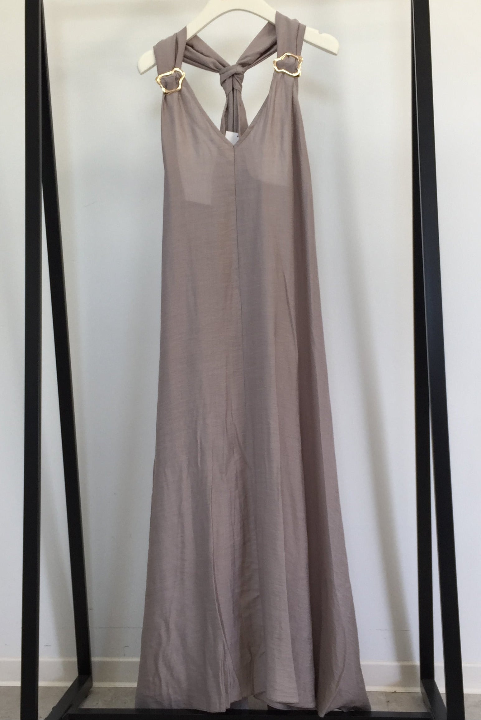 Long Kleid Golden Detail