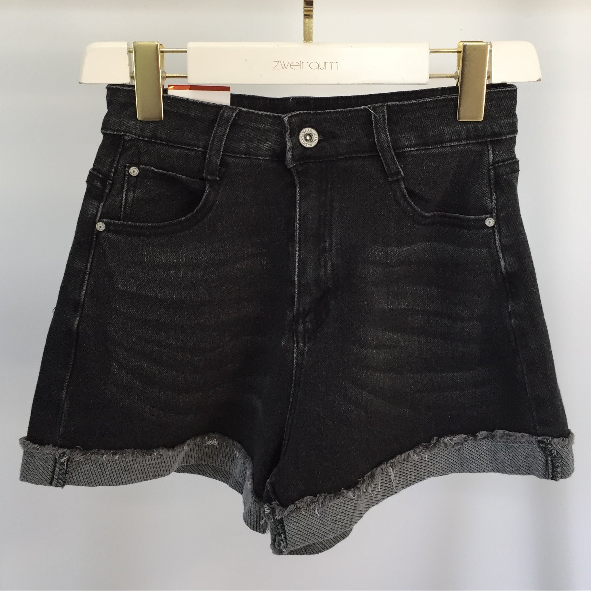 Jeans Shorts mit Umschlag