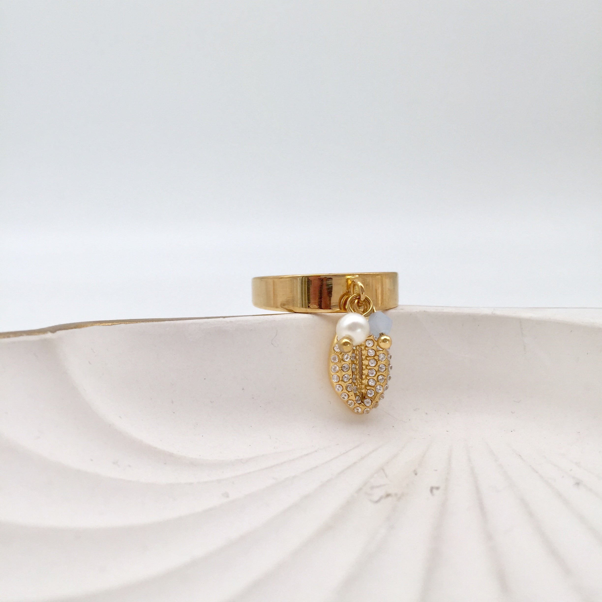 Ring Hanging Glitter Shell