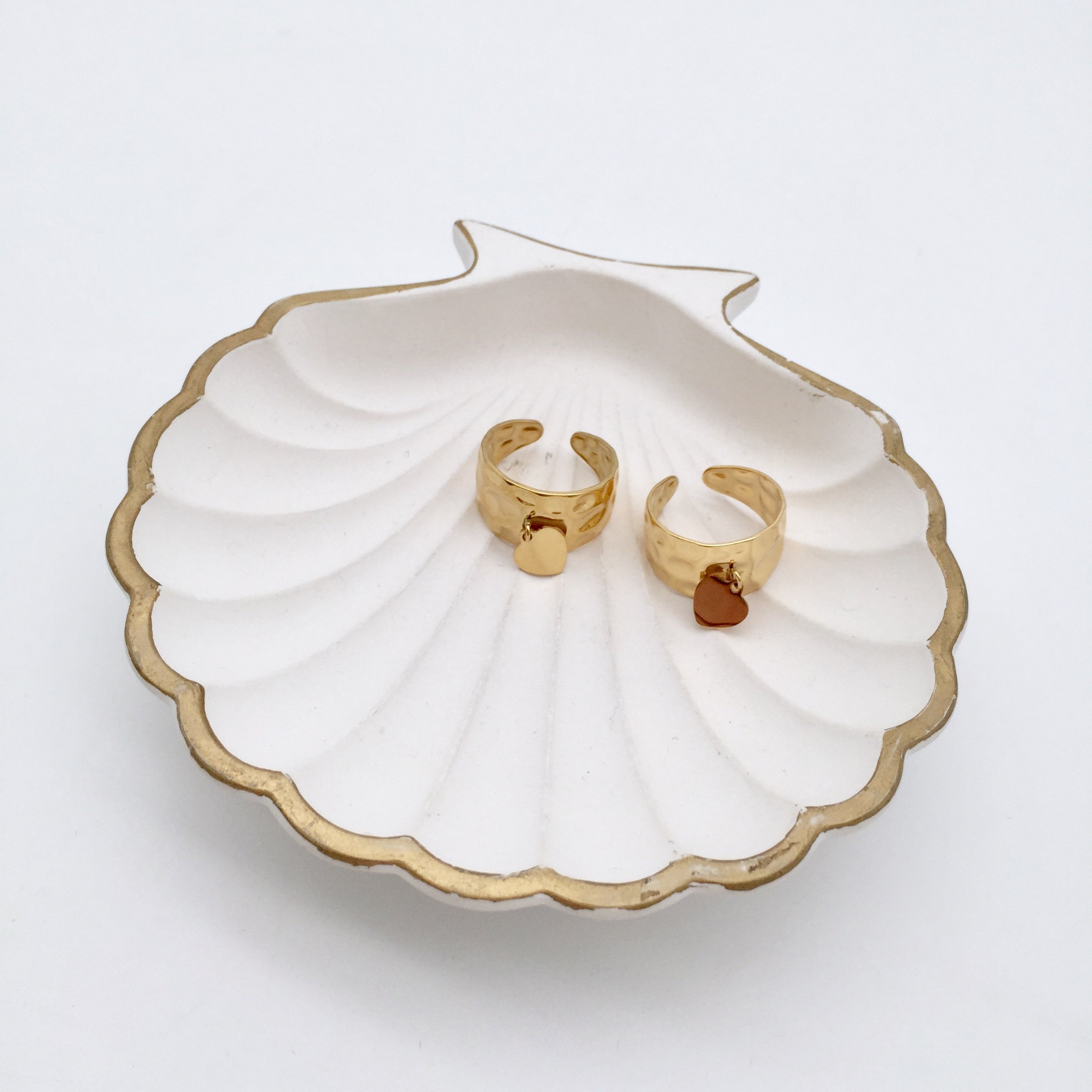Ring Structured mit Herz Anhänger