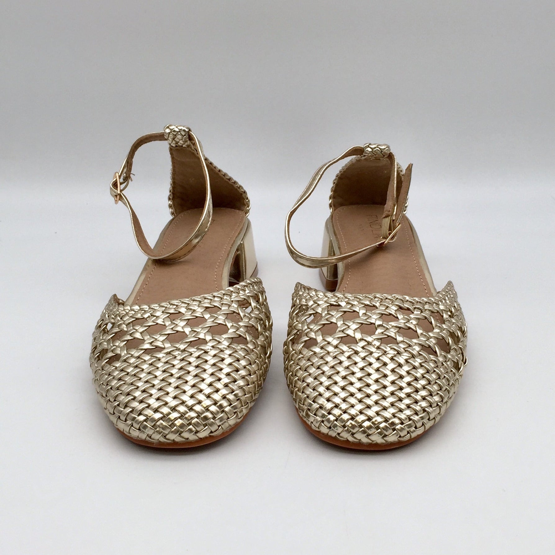Heels Sandale Golden Crochet