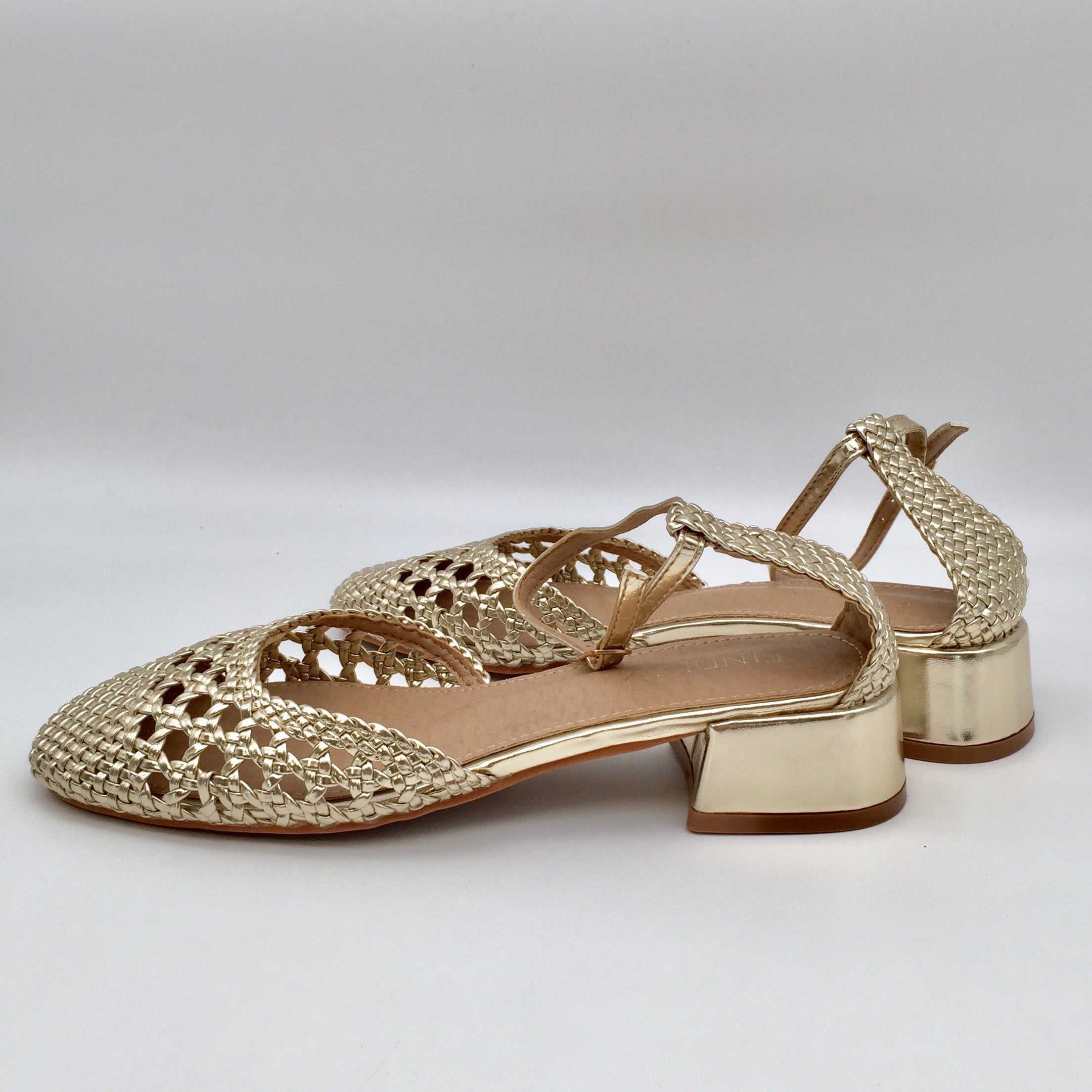 Heels Sandale Golden Crochet