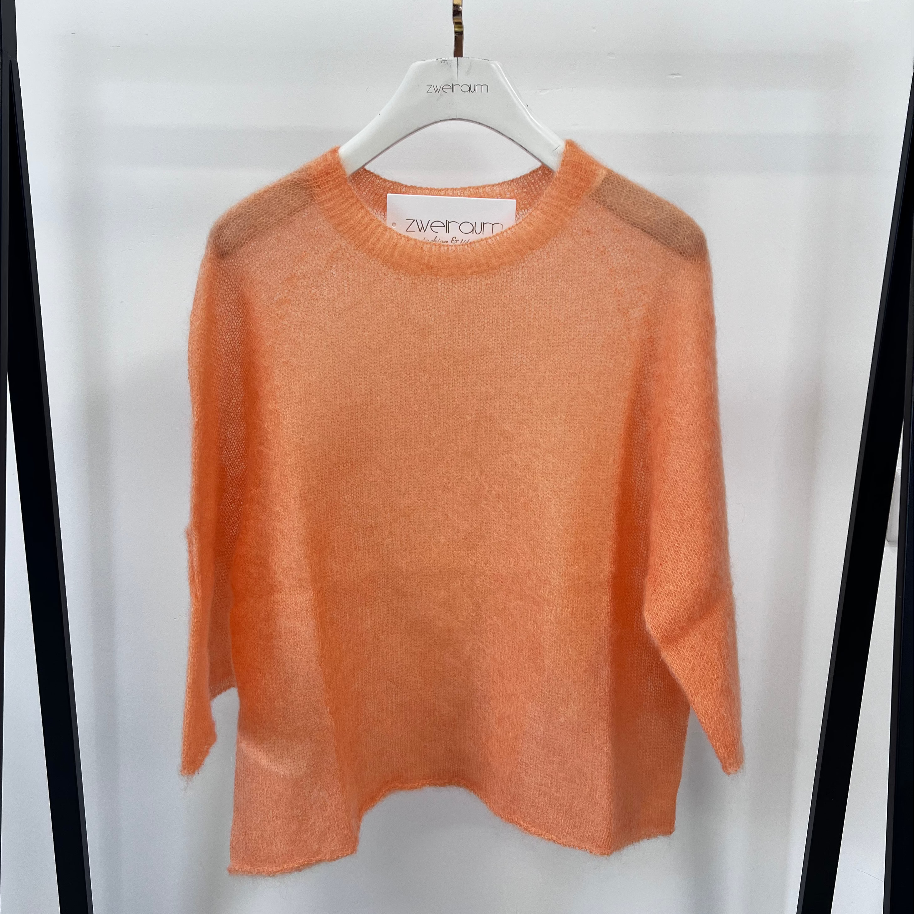 Midi Soft Strick Pulli Dreiviertelarm