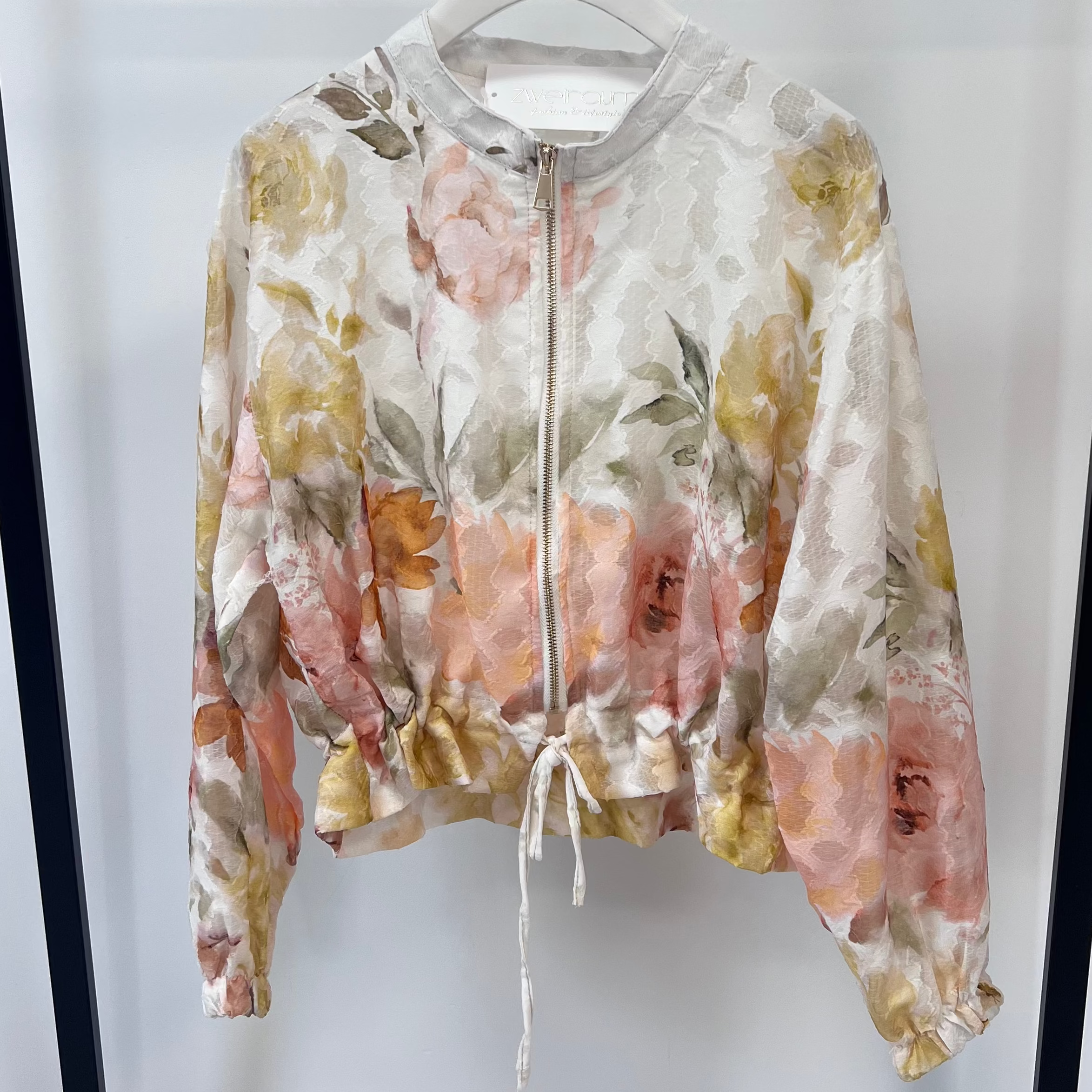 Midi Jacke Flowers Structured