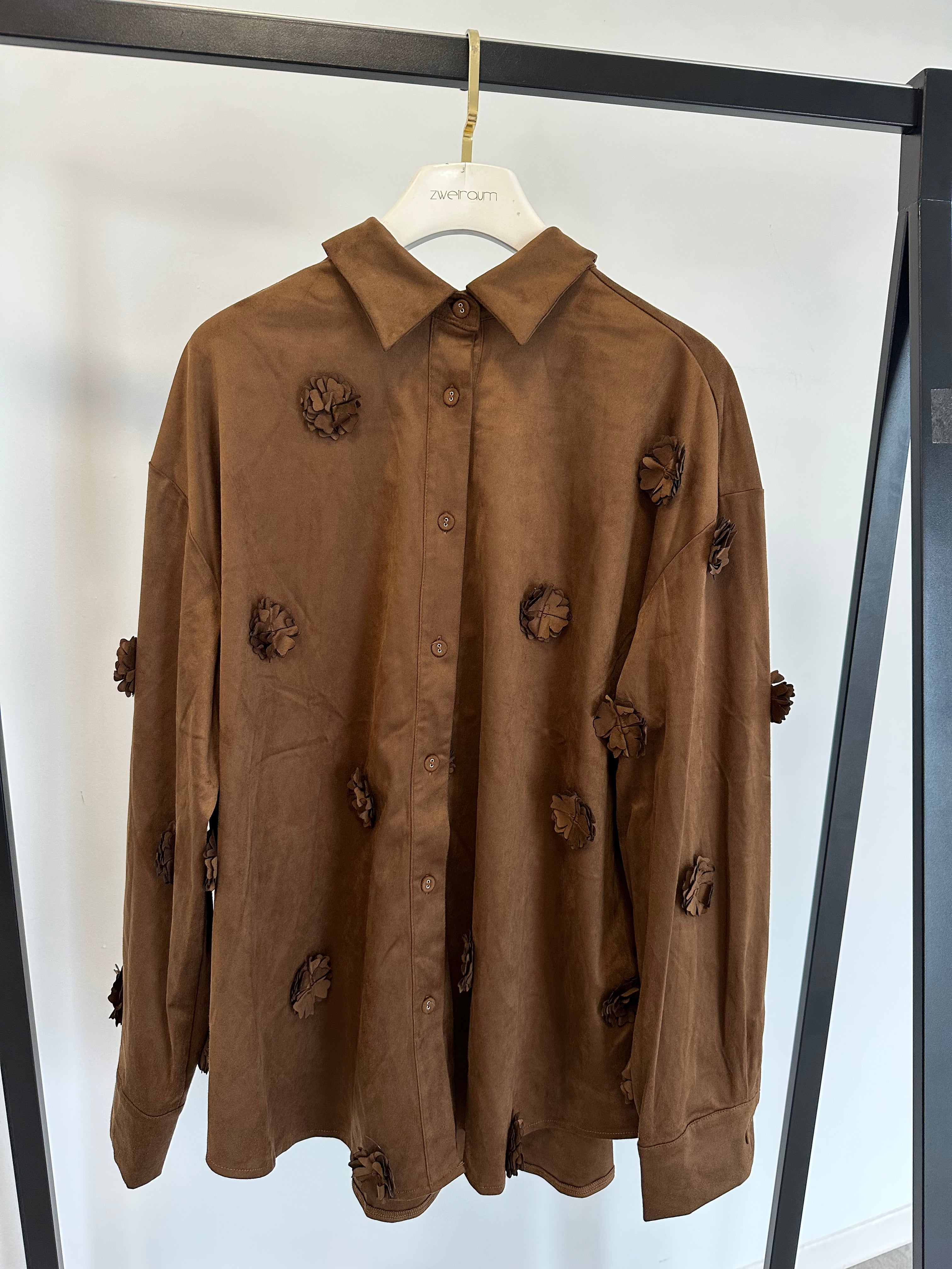 Hemd Bluse Wildlederoptik Wild Flowers