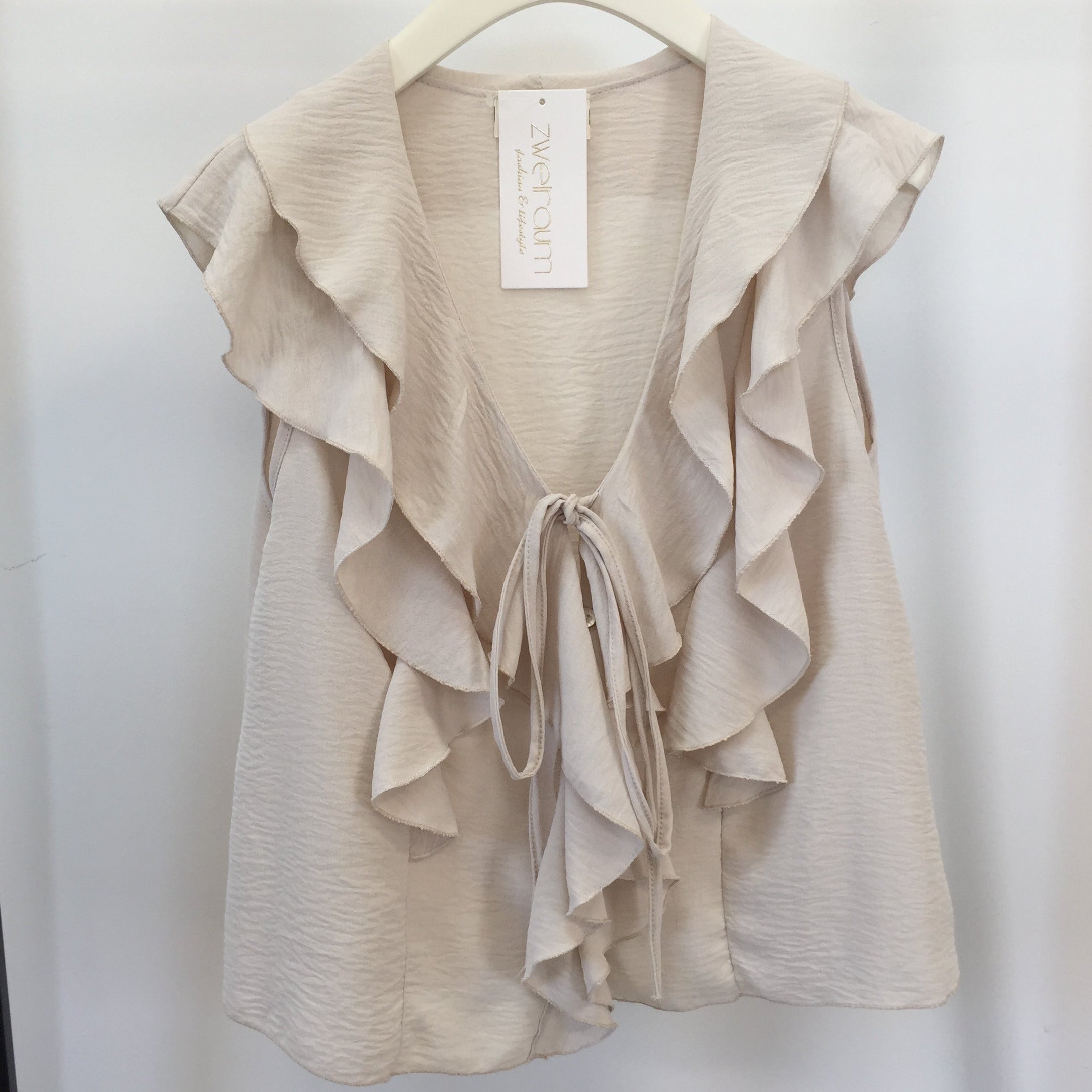 Shirt mit Volants und Knopfleiste