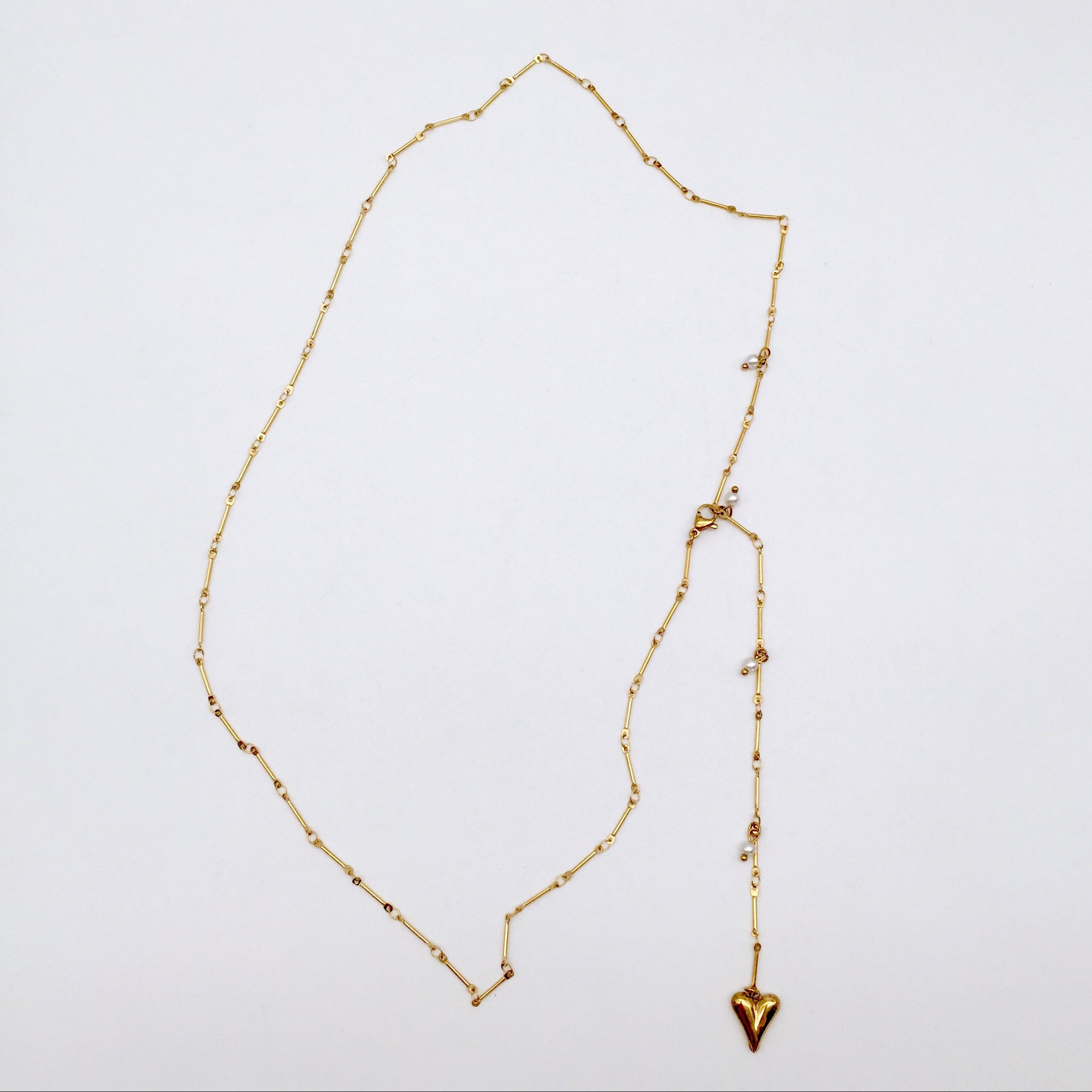 Long Y-Kette Fine Heart