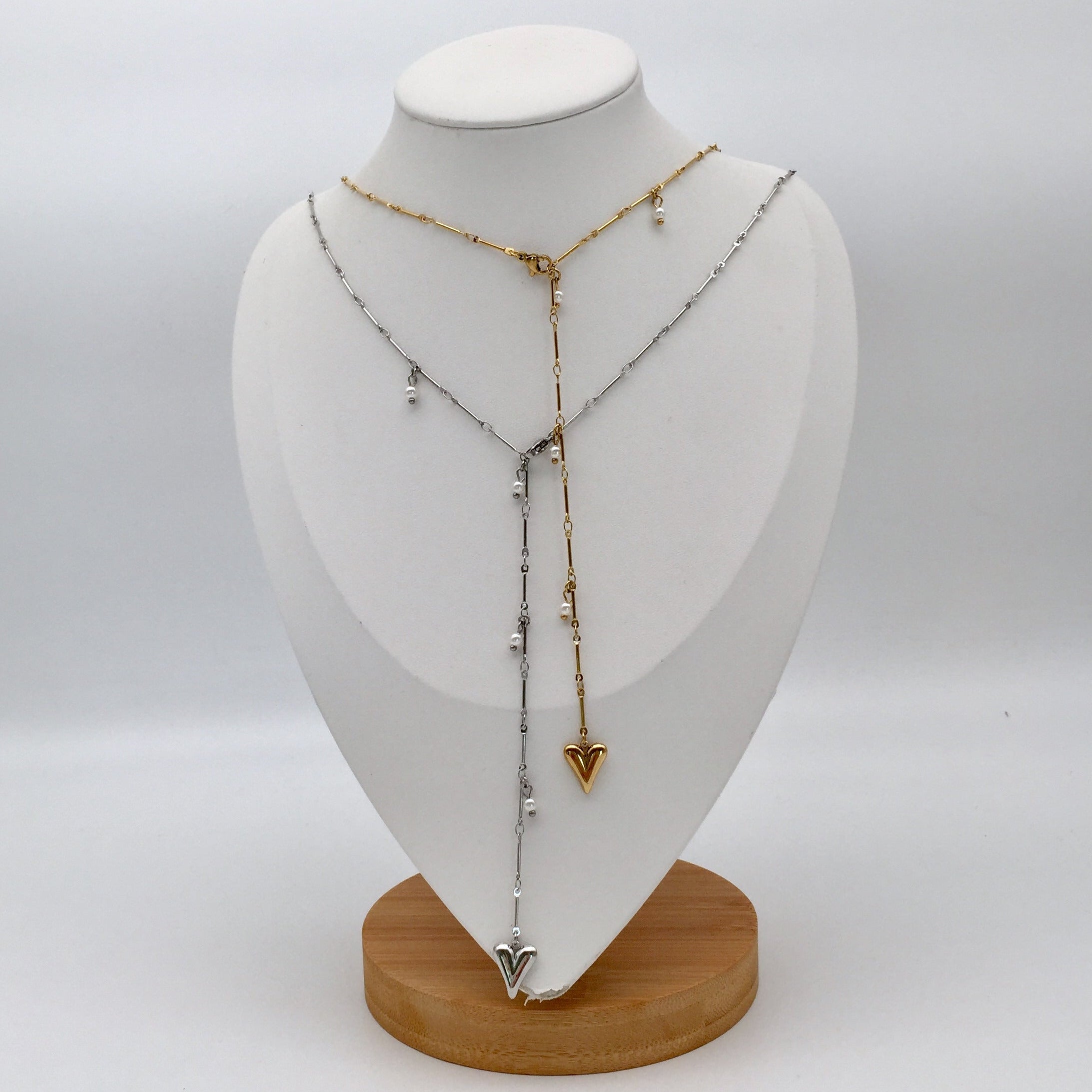 Long Y-Kette Fine Heart