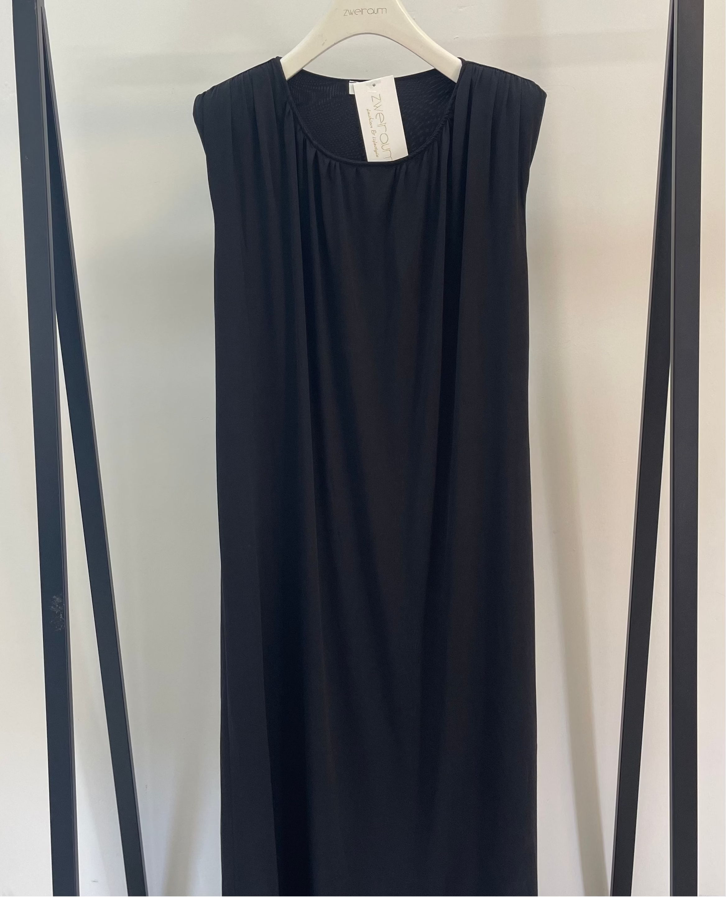 Wide Long Kleid Schulterpolster