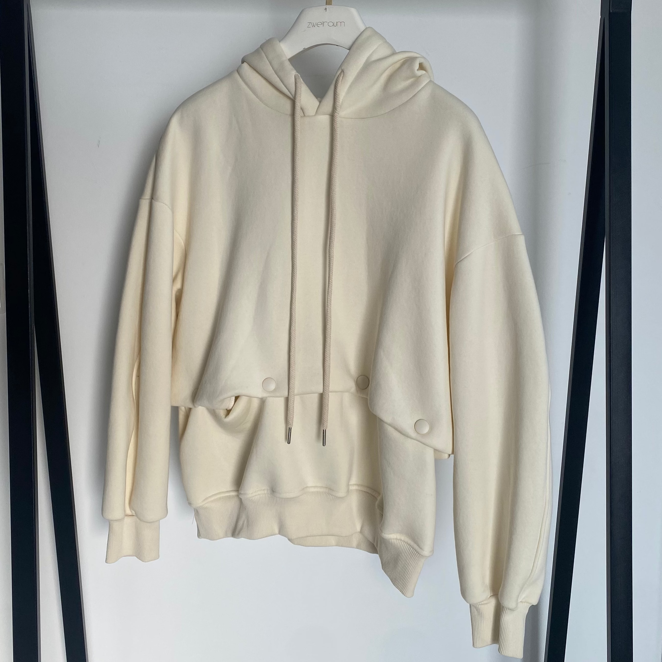 Hoodie Button Detail Cropped Alternative