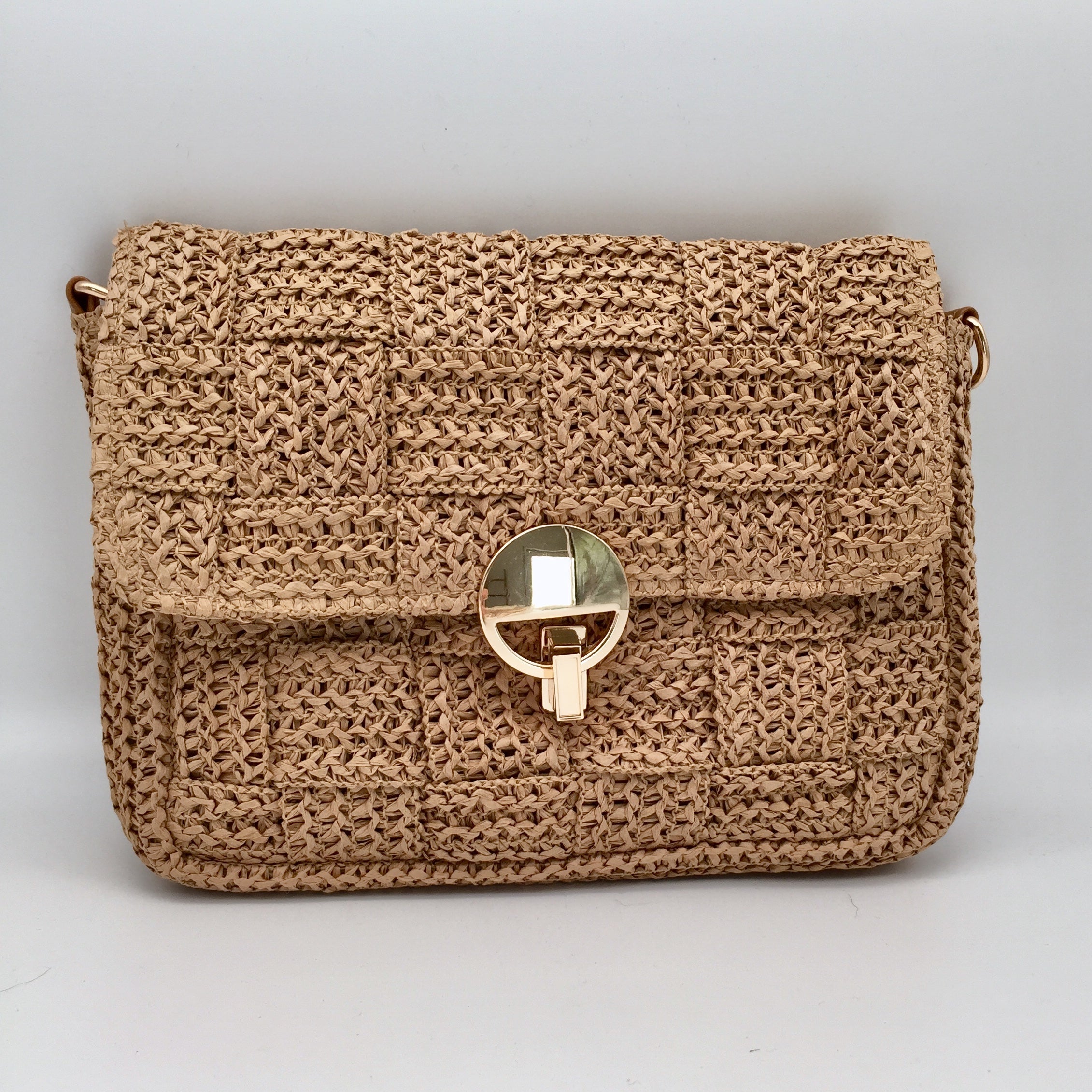 Midi Bast Tasche Weave