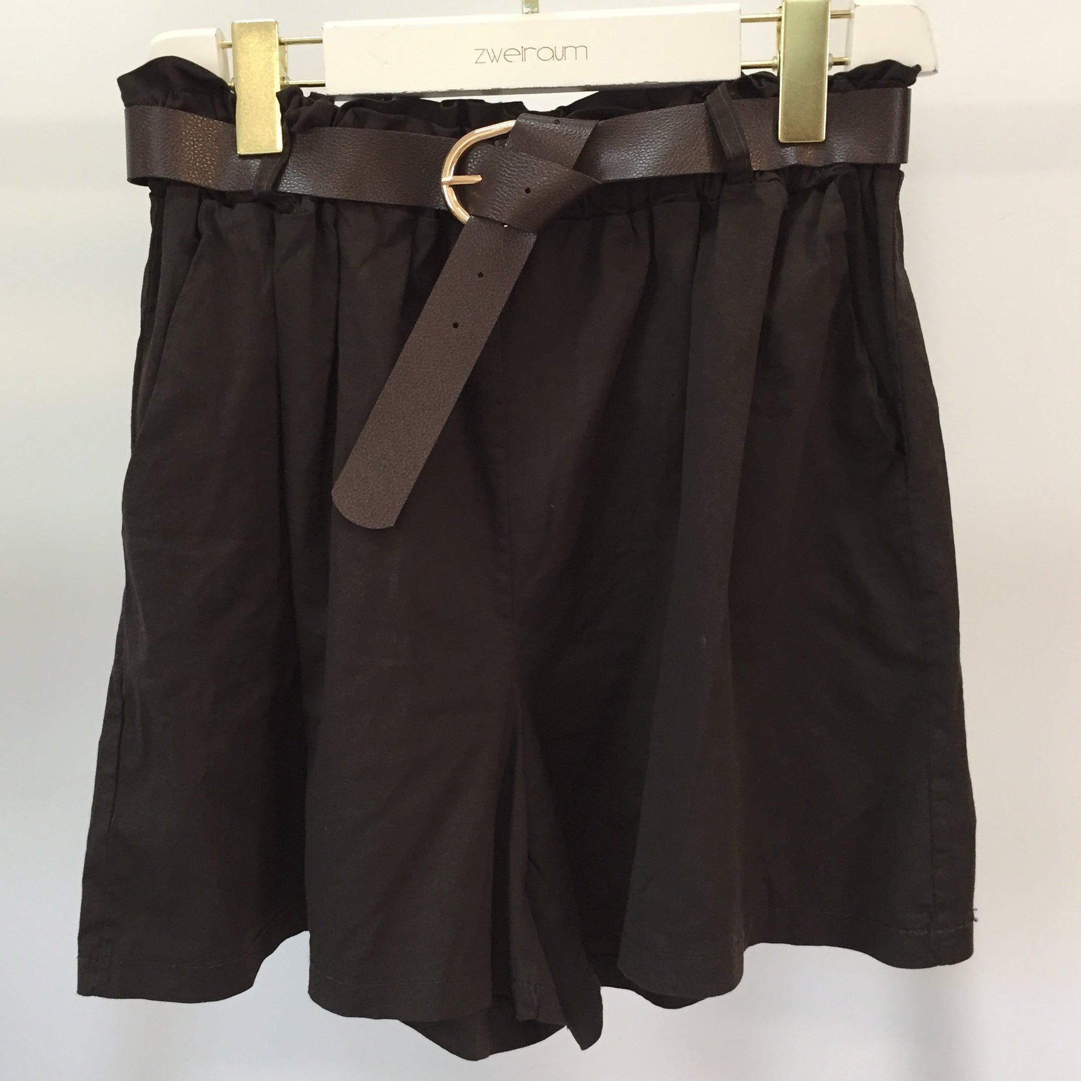 Knitter Shorts mit Gürtel