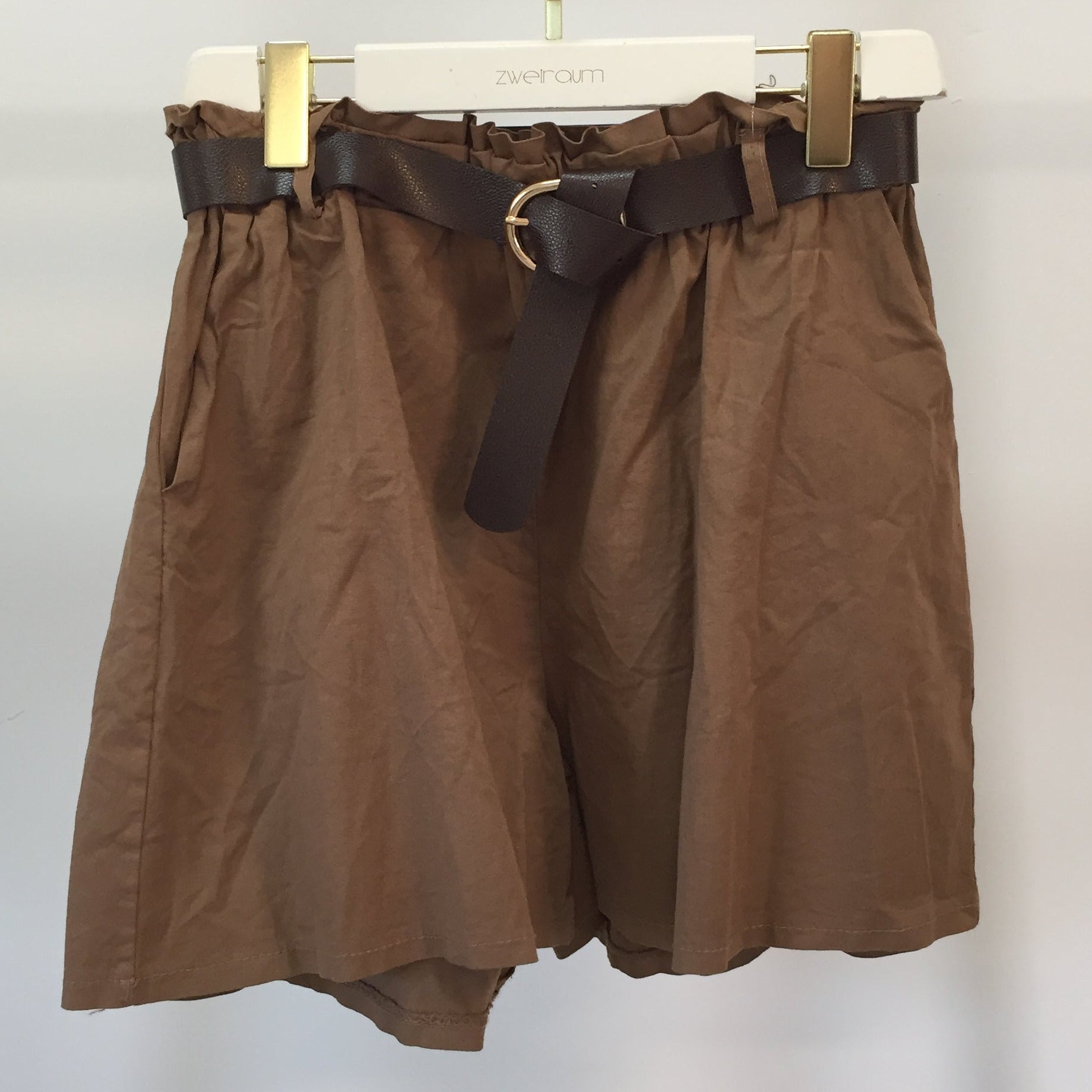 Knitter Shorts mit Gürtel