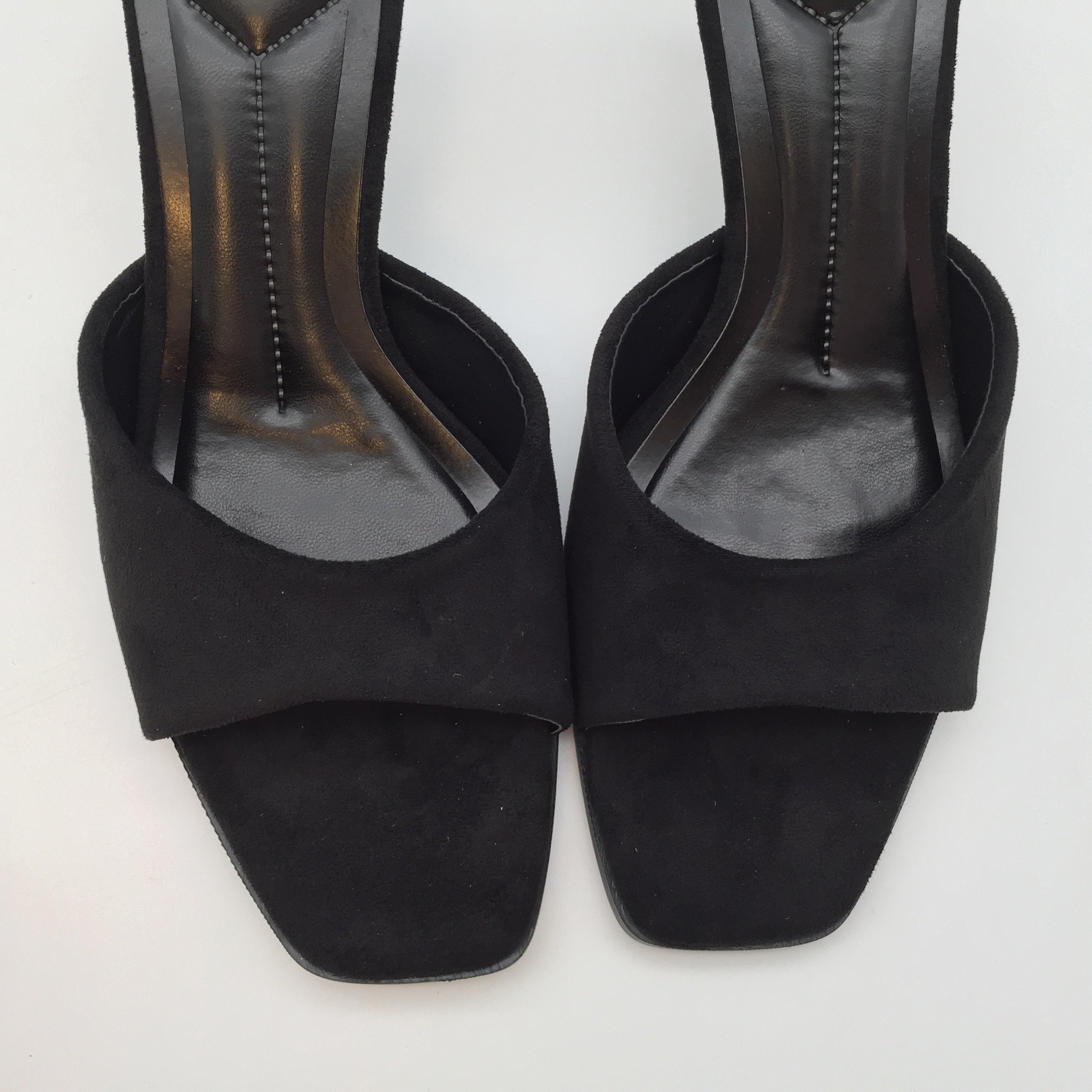 Open Toe Heels in Suede Optik