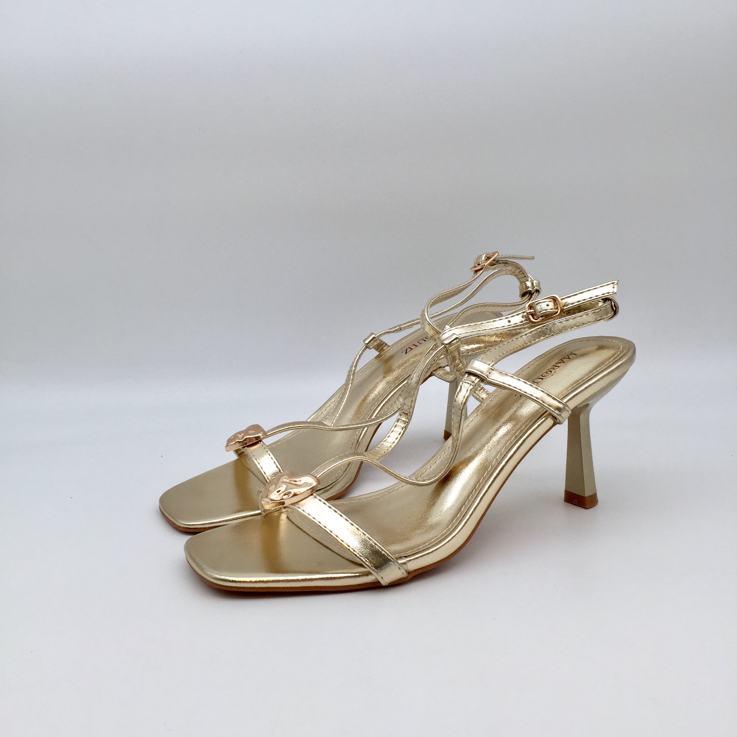 Goldene Heels Mit Herz Detail