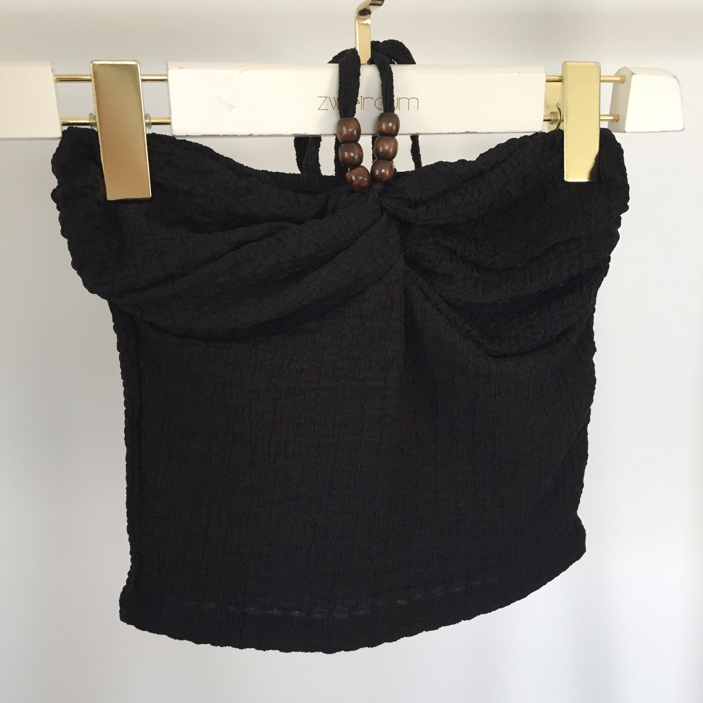 Bandeau Crinkle Top Pearls
