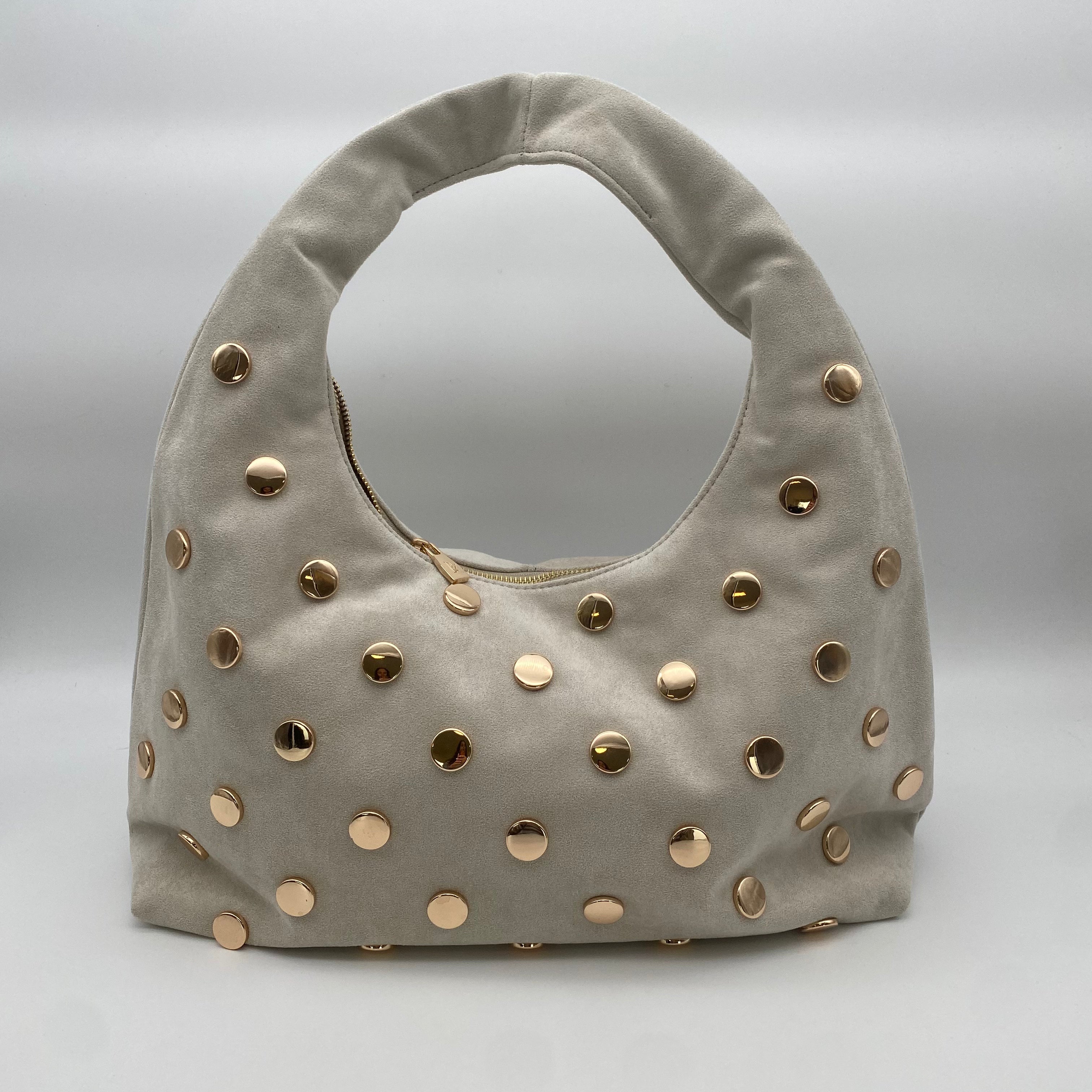 Tasche Wildlederoptik Golden Studs