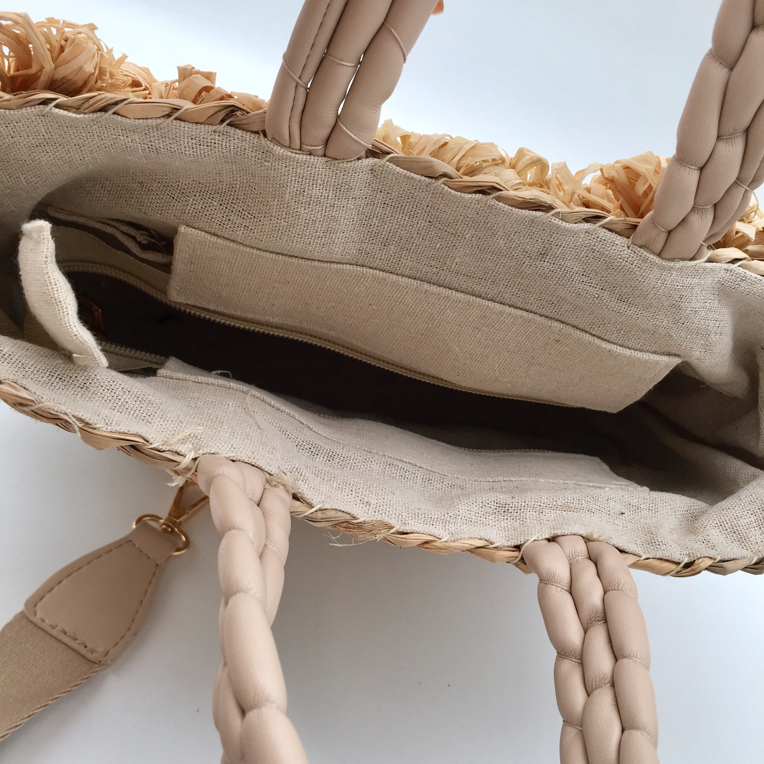 Bast Tasche Flower Pearls