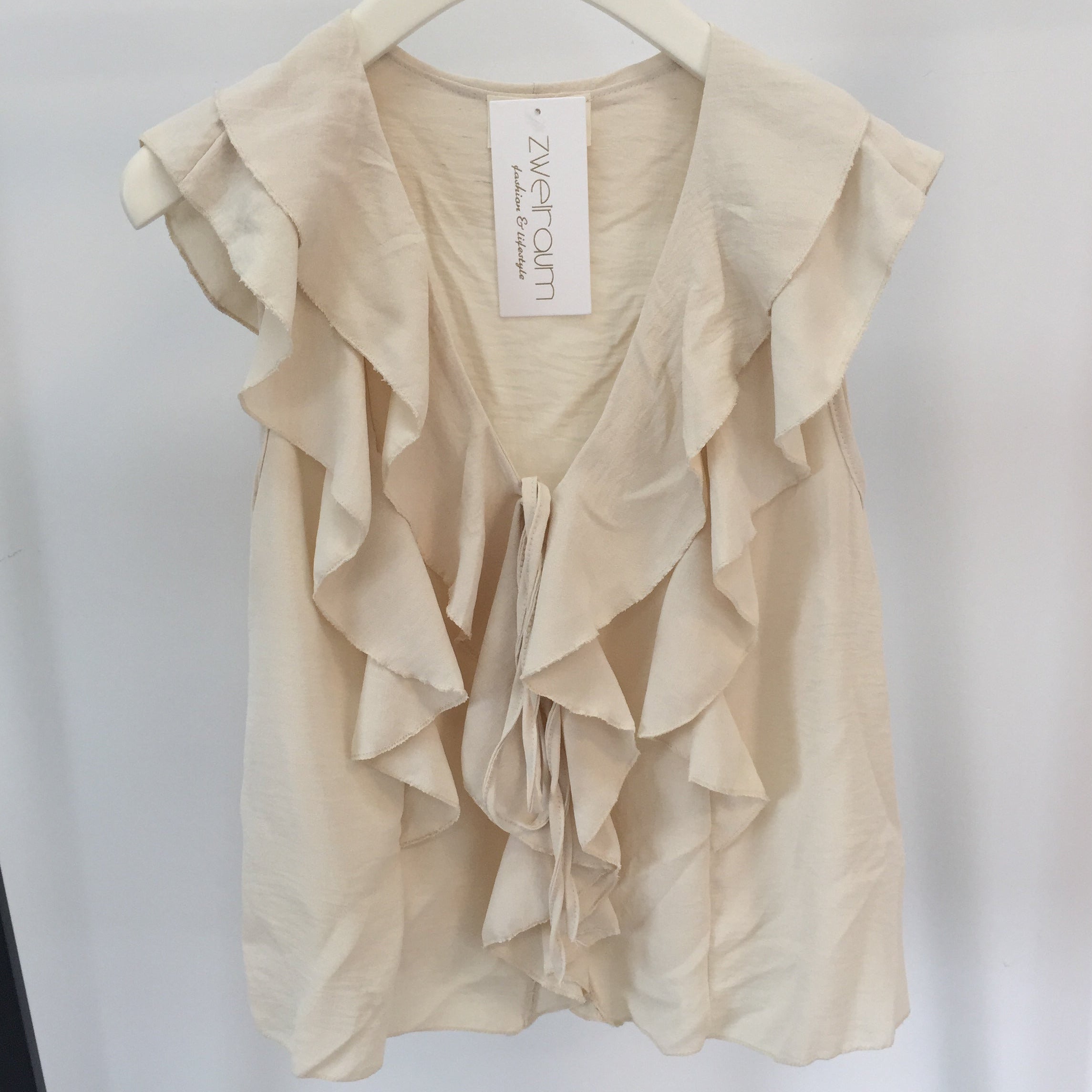 Shirt mit Volants und Knopfleiste