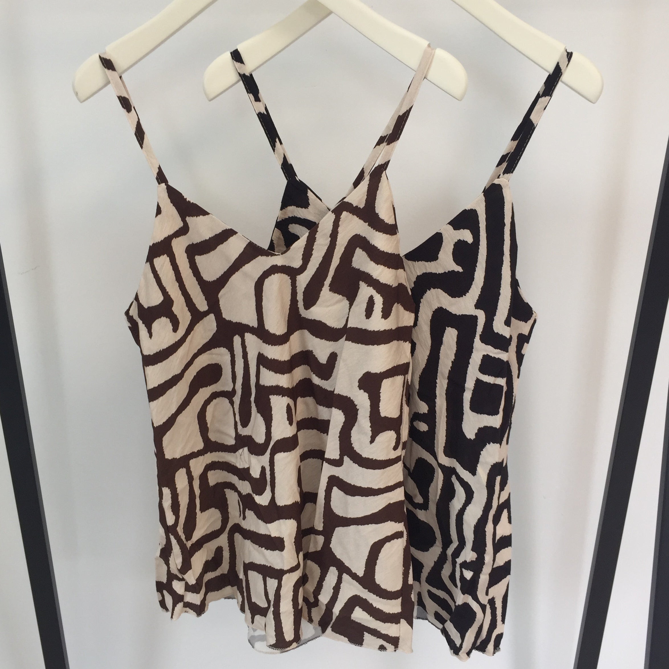 Abstract Print Spaghetti Top