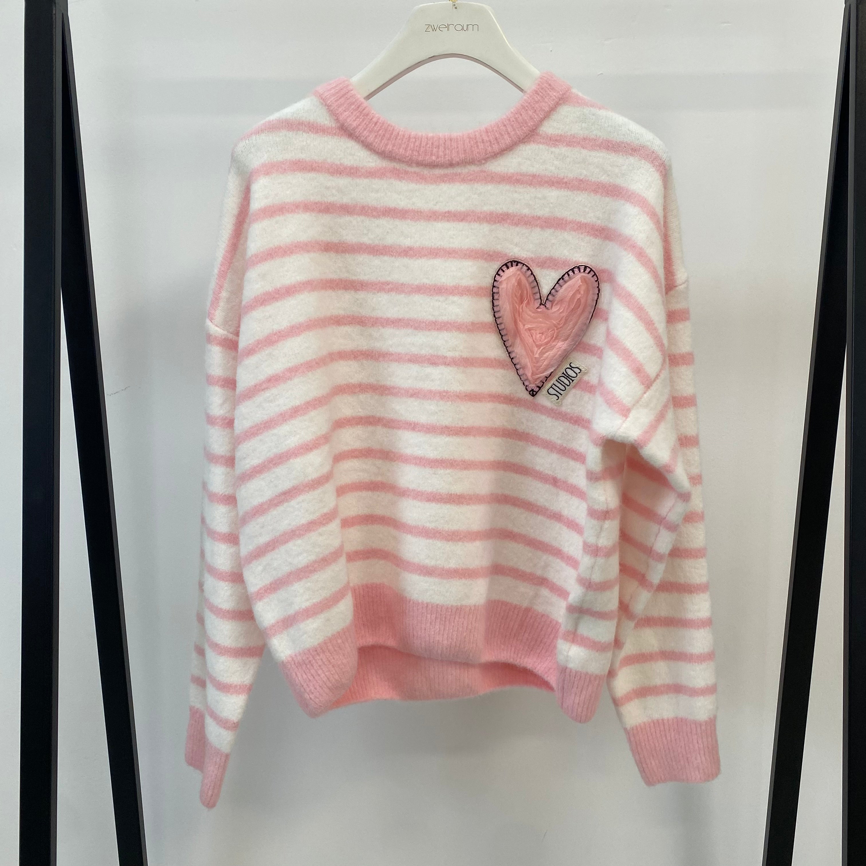 Midi Strick Pulli Big Heart