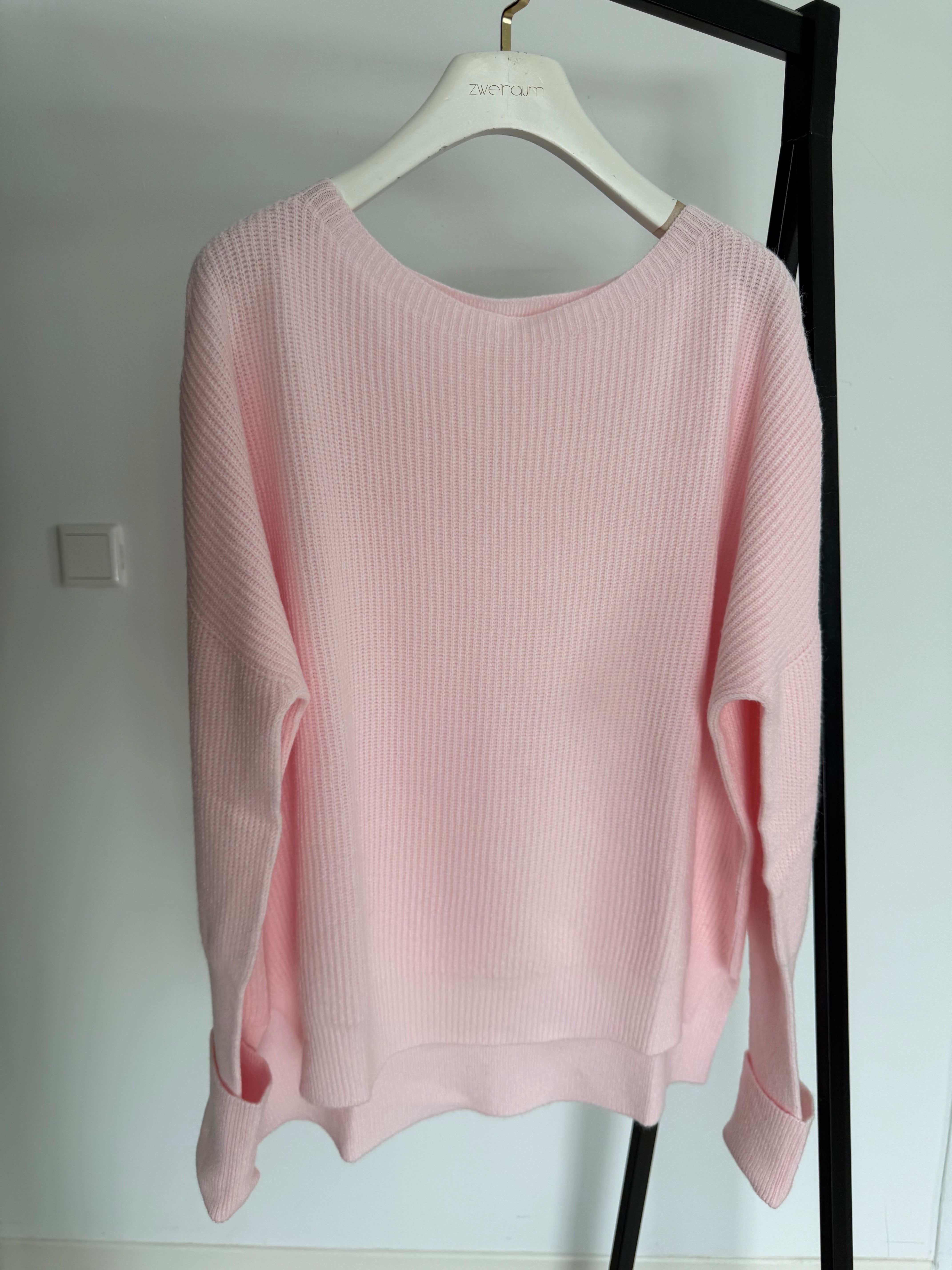 Ribbed Strick Pulli Umschlagarm