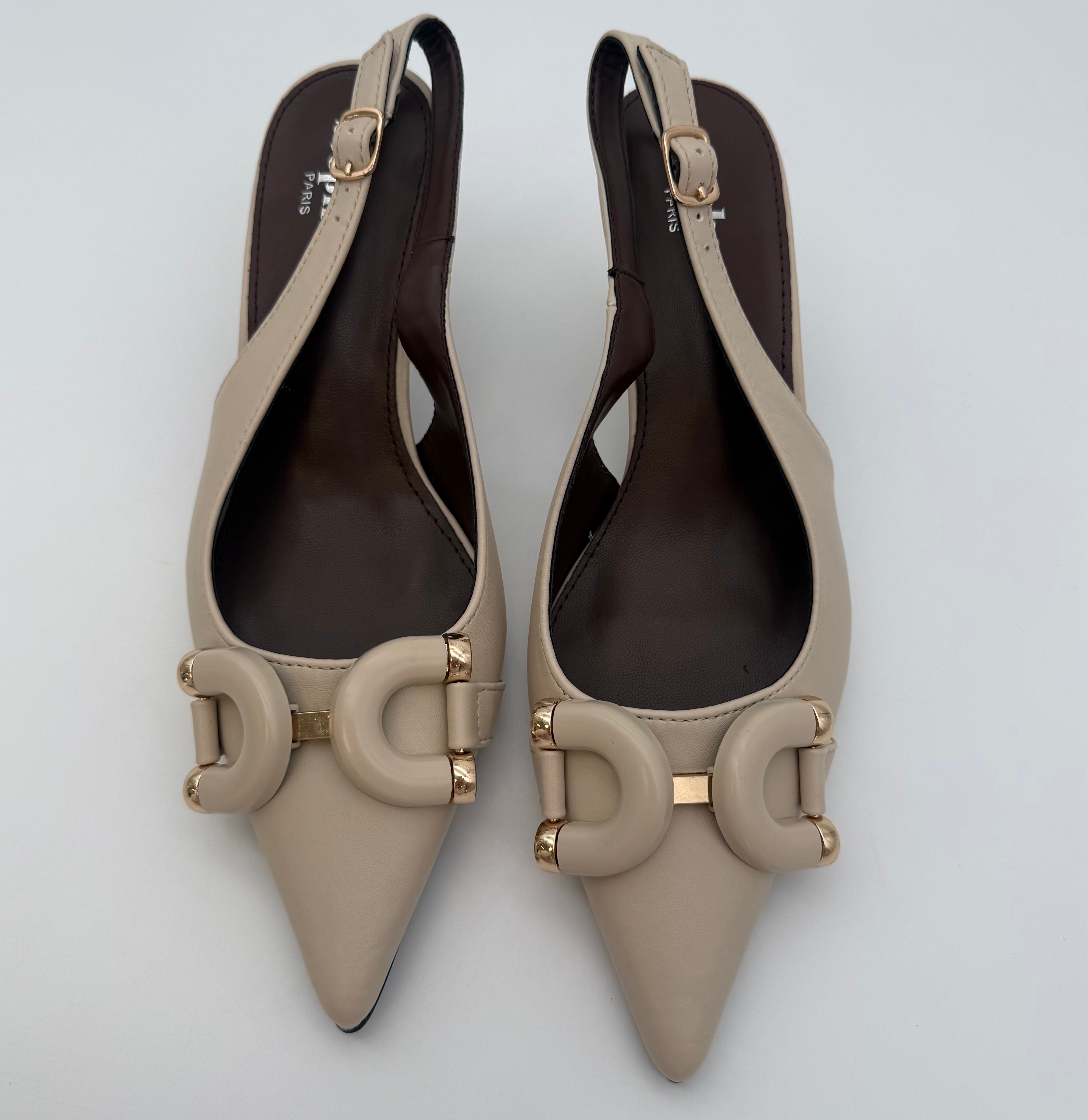 Sling Pumps mit Schnalle