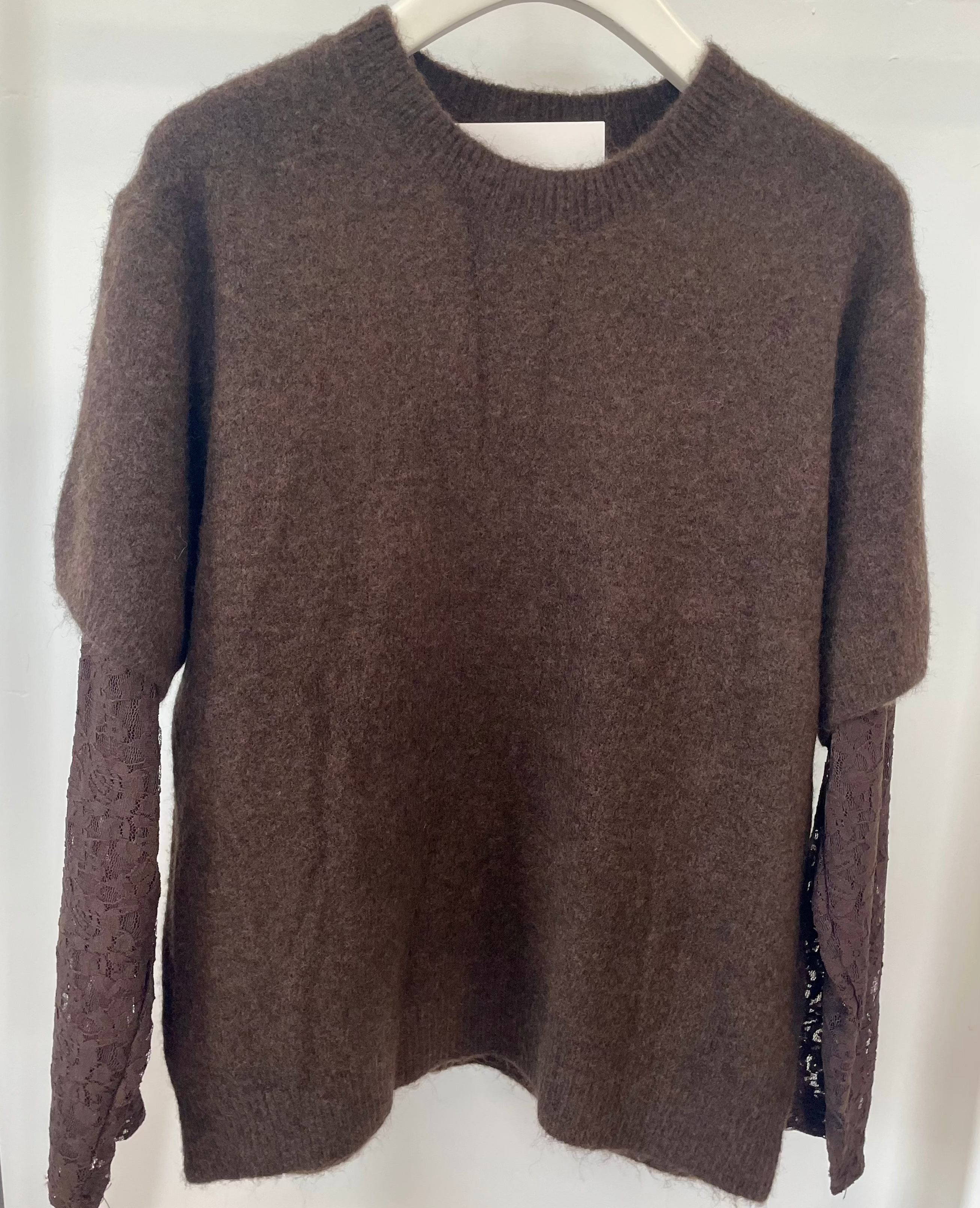 Strickpulli Lace Ärmel