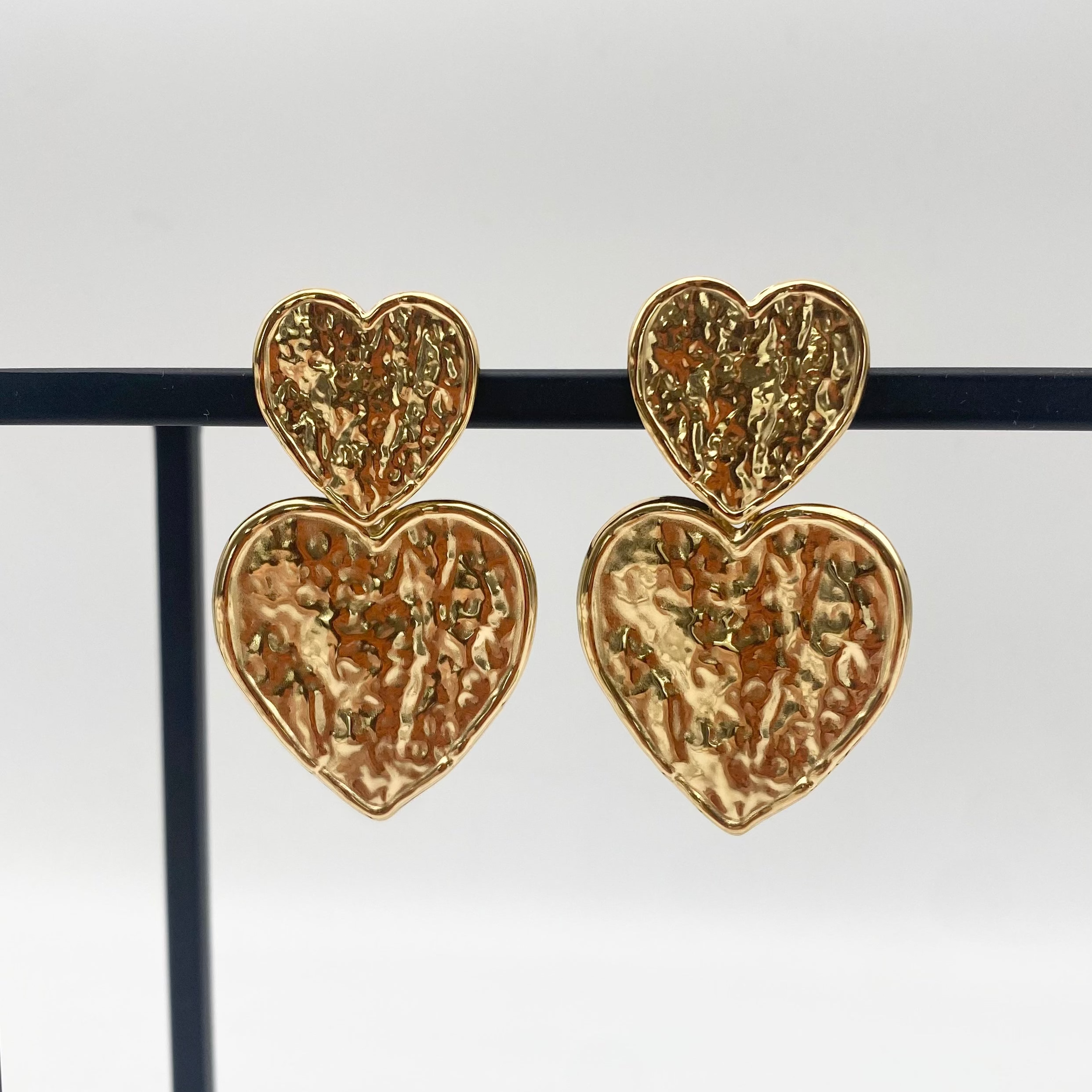 Ohrringe Textured Hearts