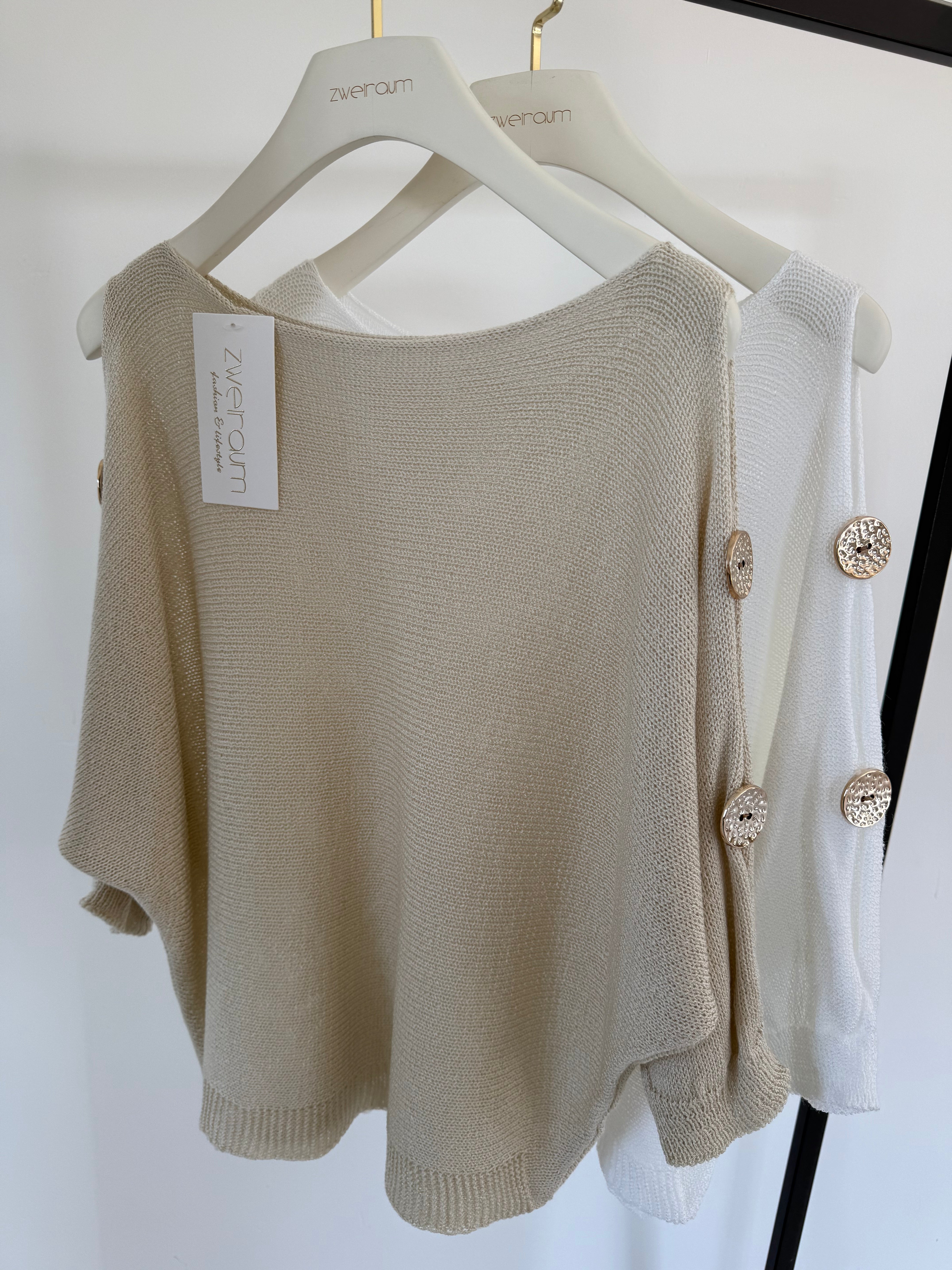 Strickshirt Shoulder Button
