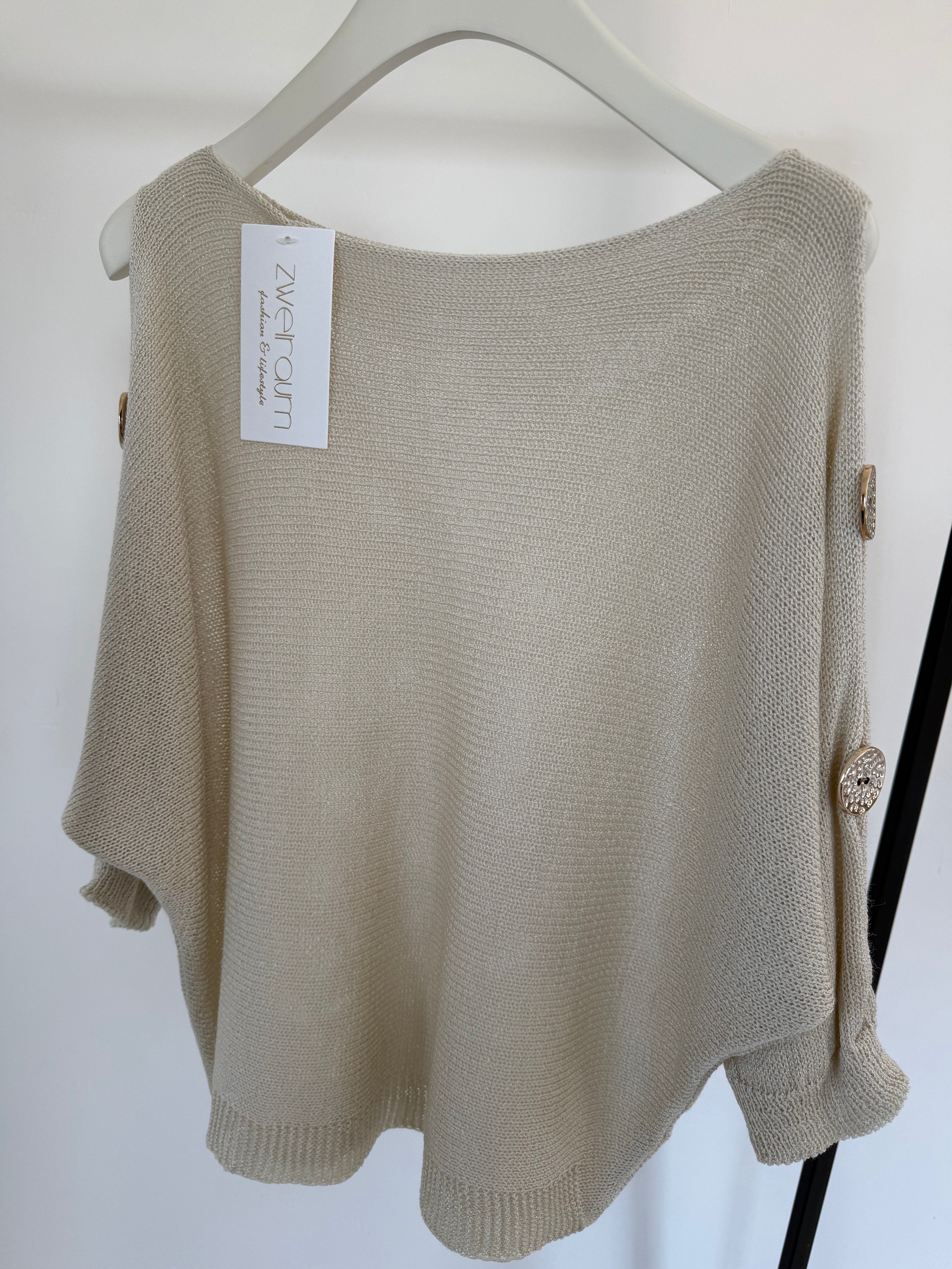 Strickshirt Shoulder Button