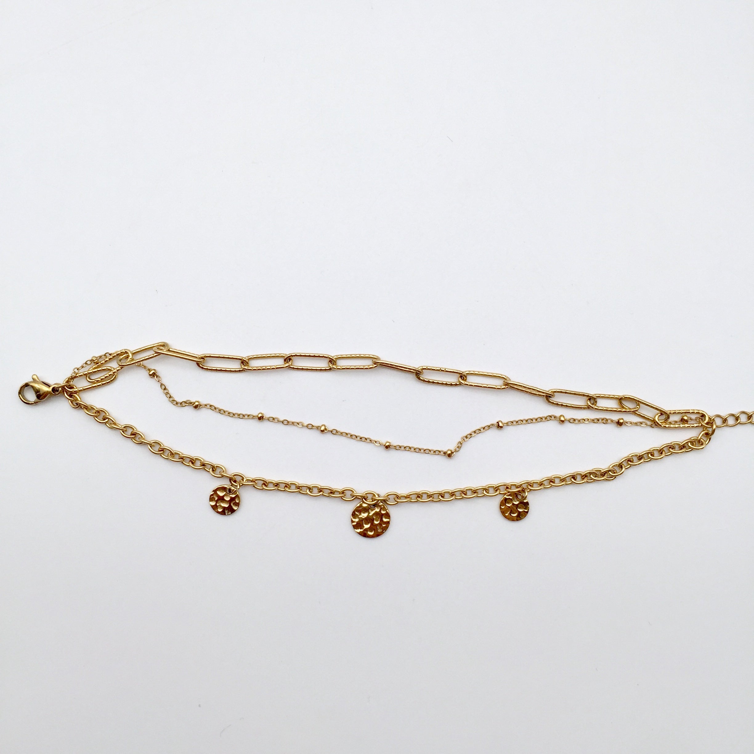 Armkette Tripple Chain Hanging Coins