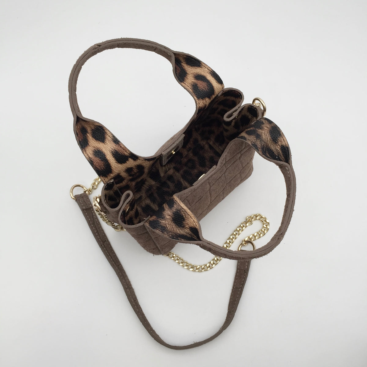 Tiny Kroko Tasche Wildleder