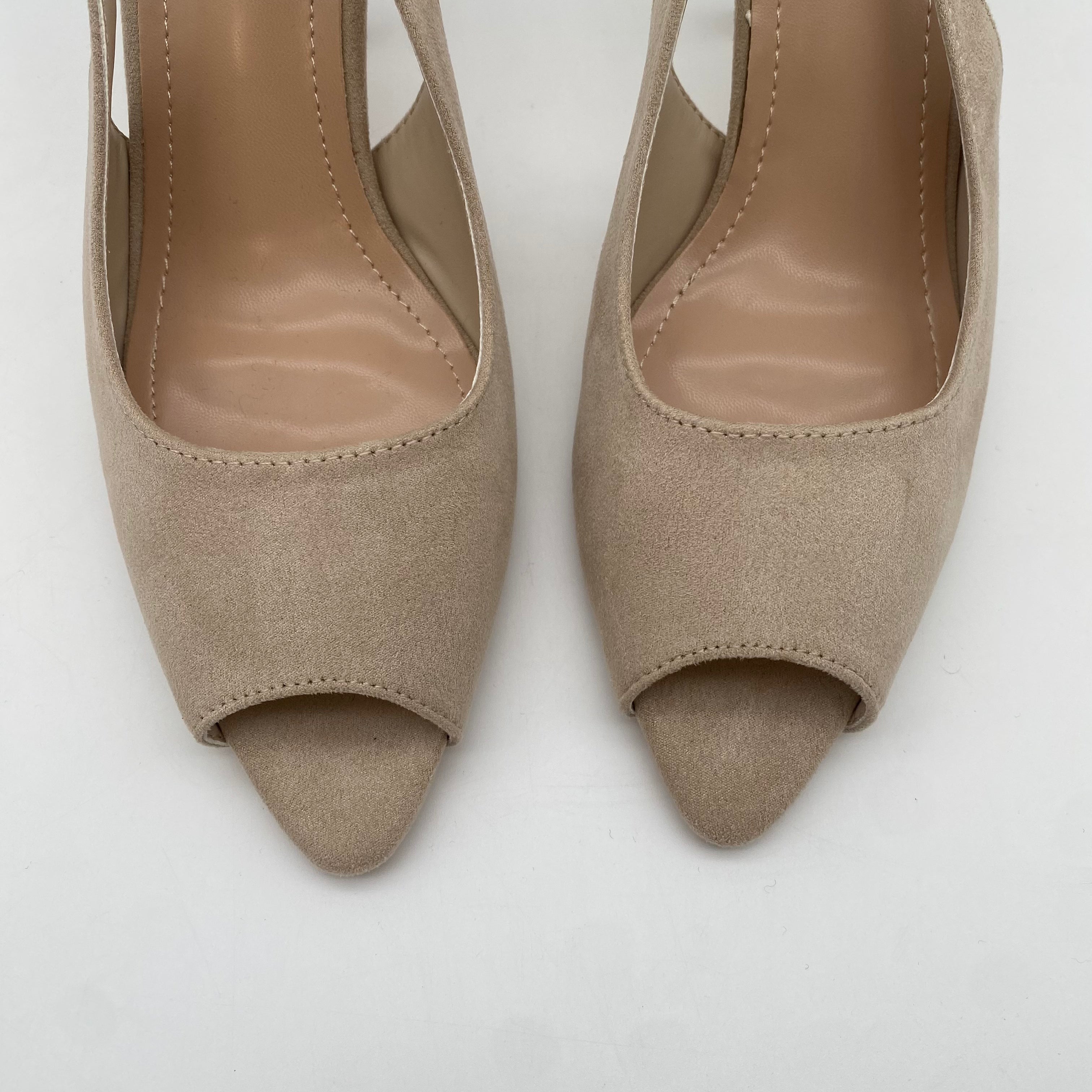 Sling Back Open Toe Pumps