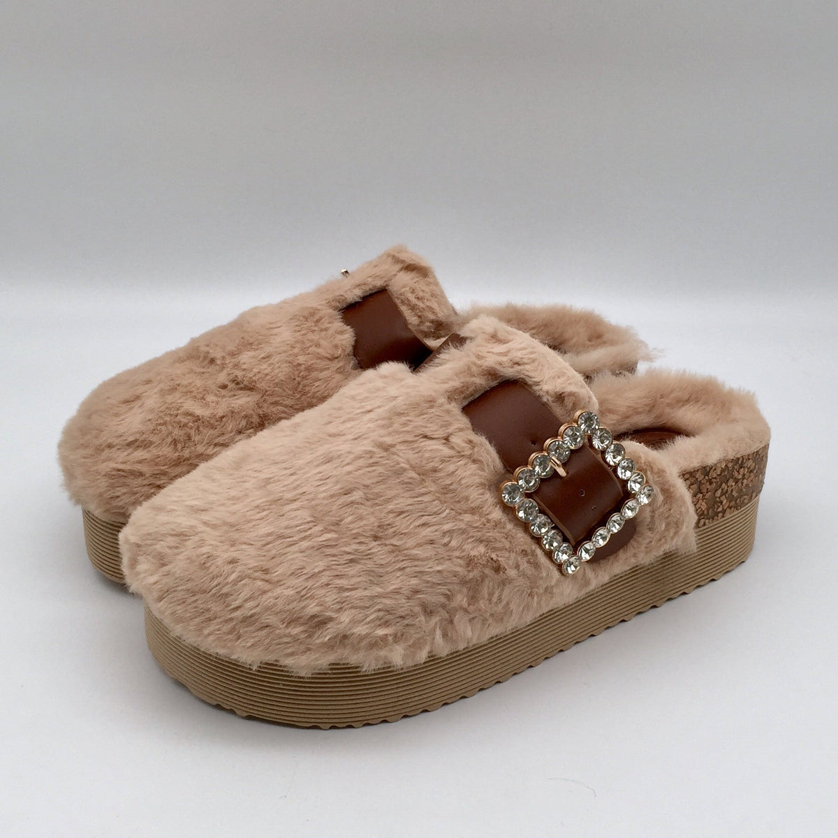Fluffy Schlappen Schnalle