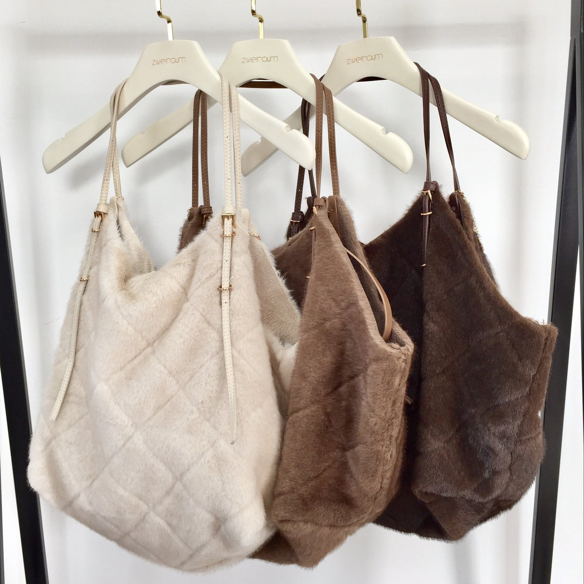 Fell Tasche Karo Print