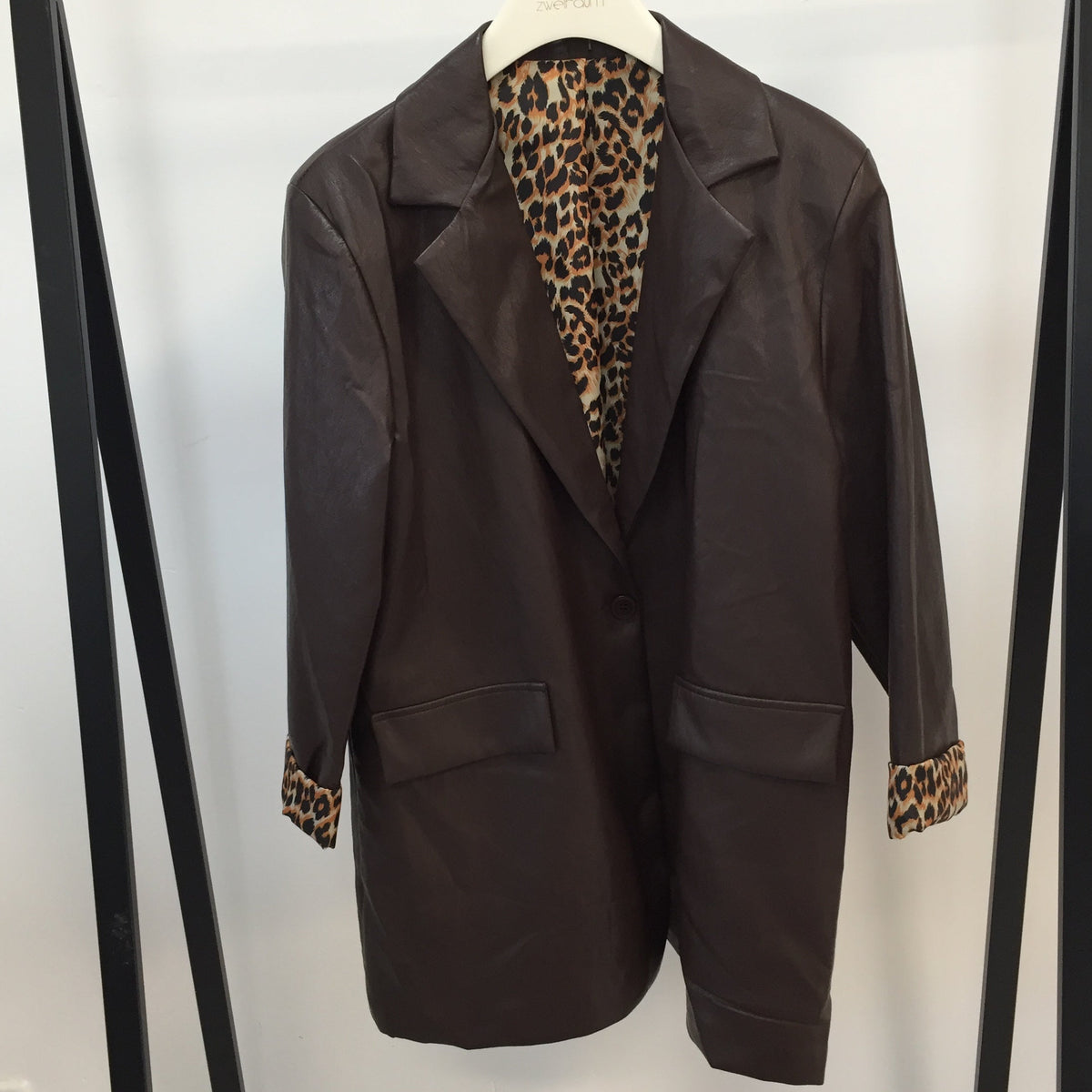 Long Blazer Lederoptik