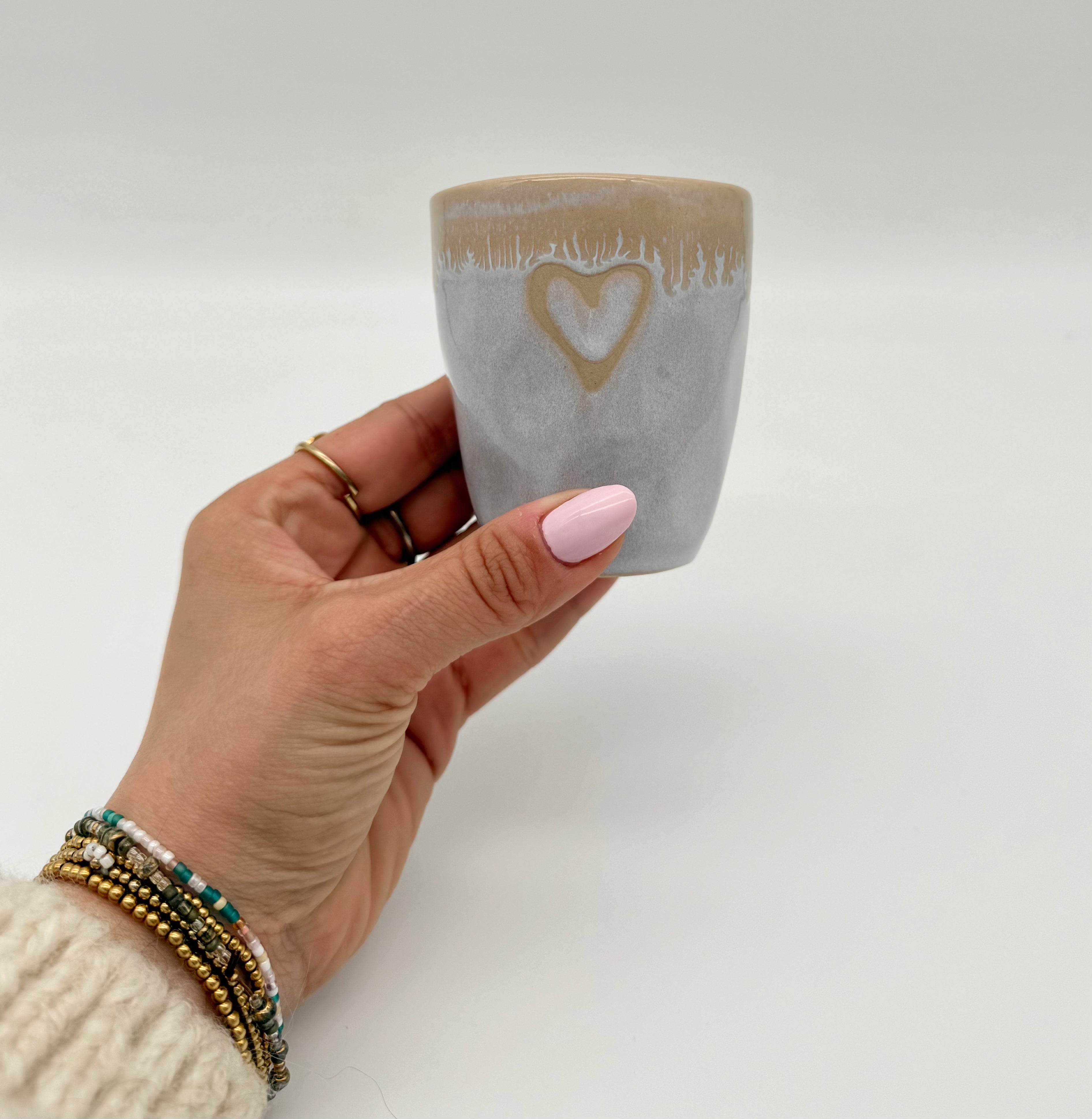 Pottery Espresso Mug mit Herz